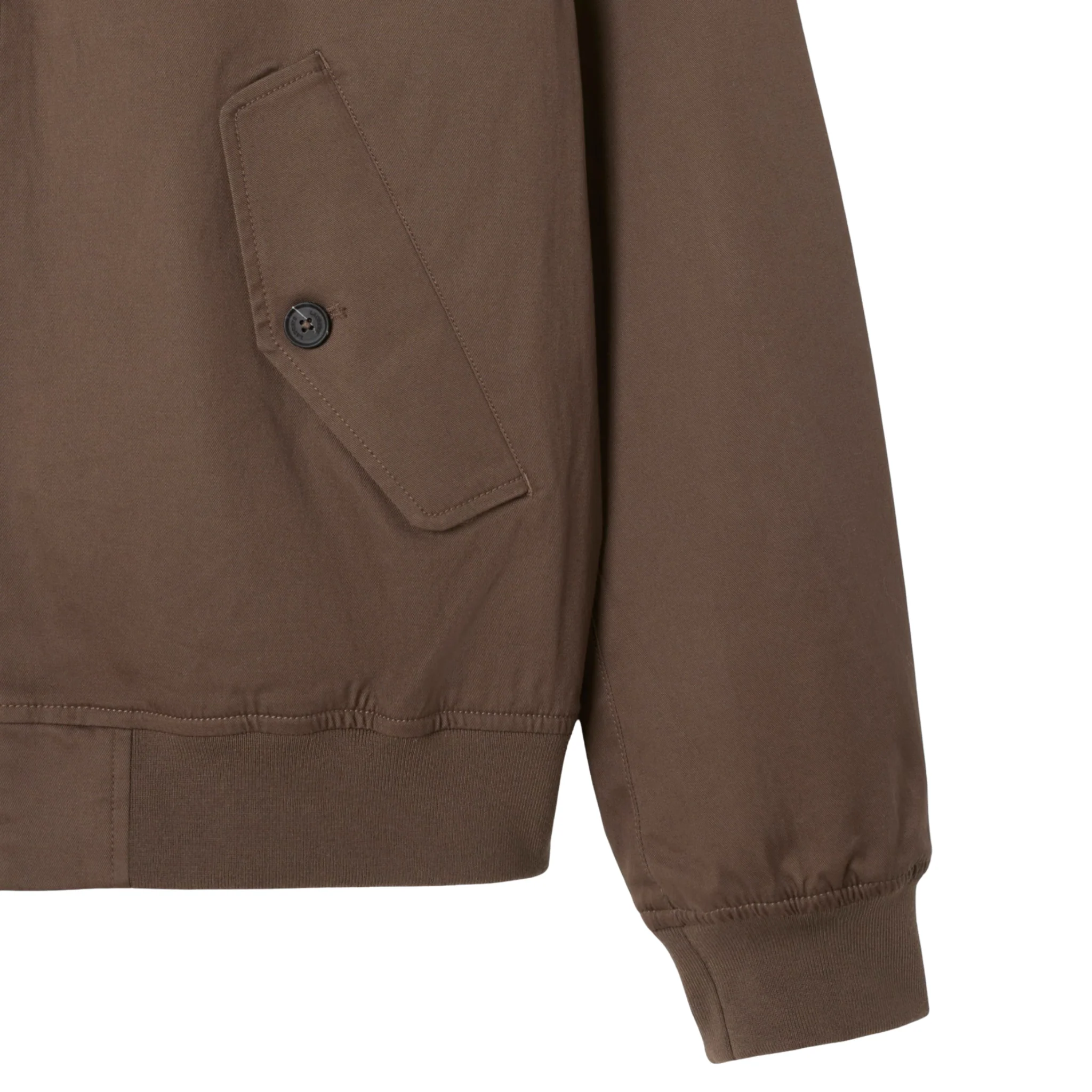 Mens Lacoste Brown Waterproof Twill Harrington Jacket - Image 5