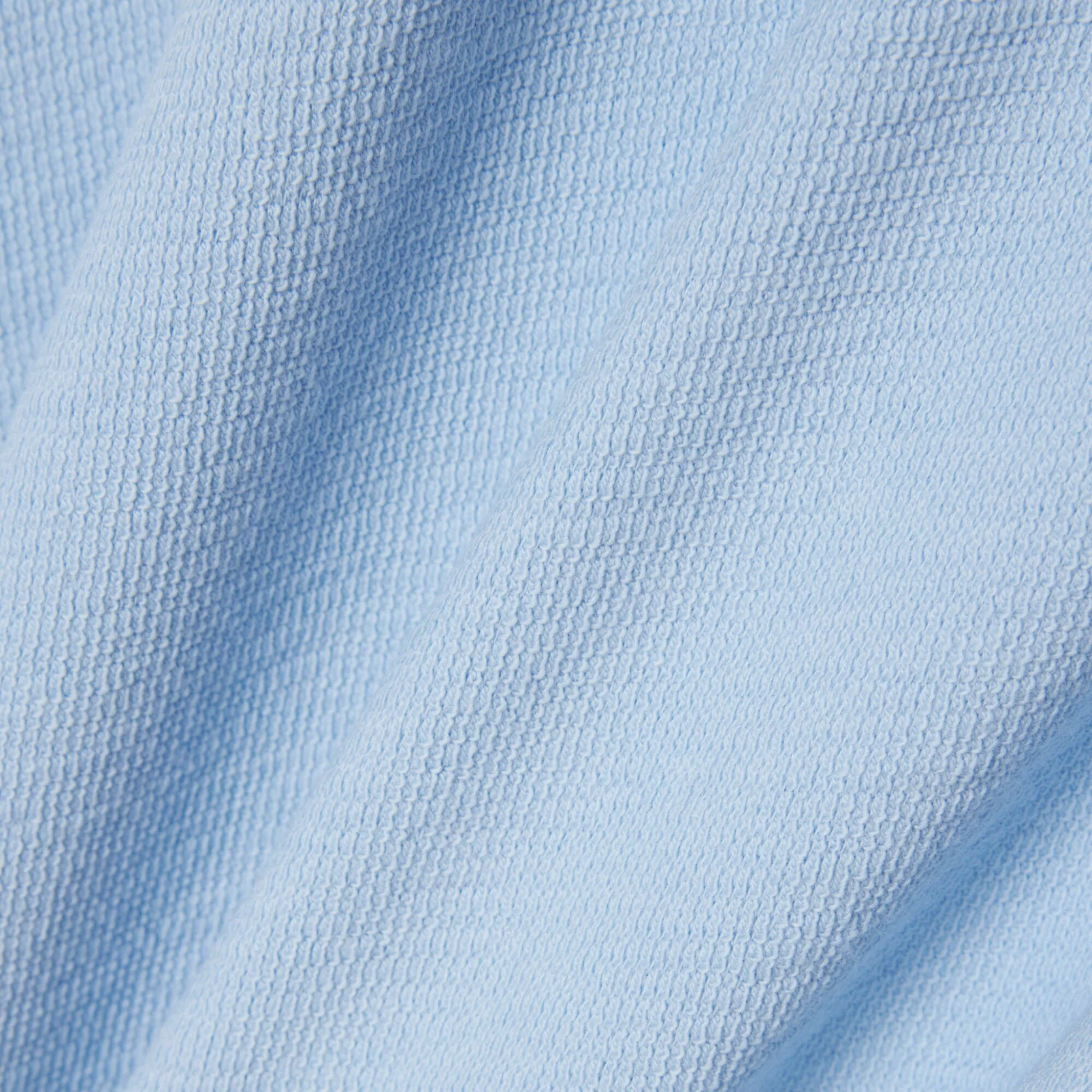 Mens Lacoste Chambray Textured Jersey Open Neck S/s Polo - Image 3