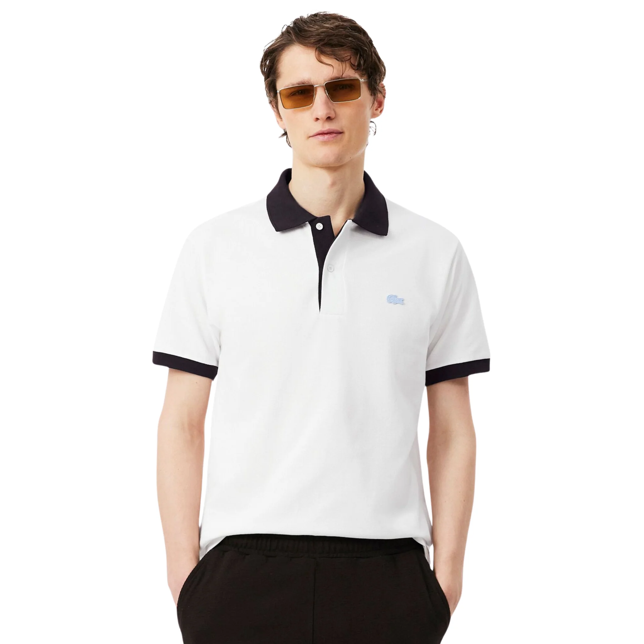 Mens Lacoste Flour/Buffalo Contrast Collar S/s Polo - Image 4