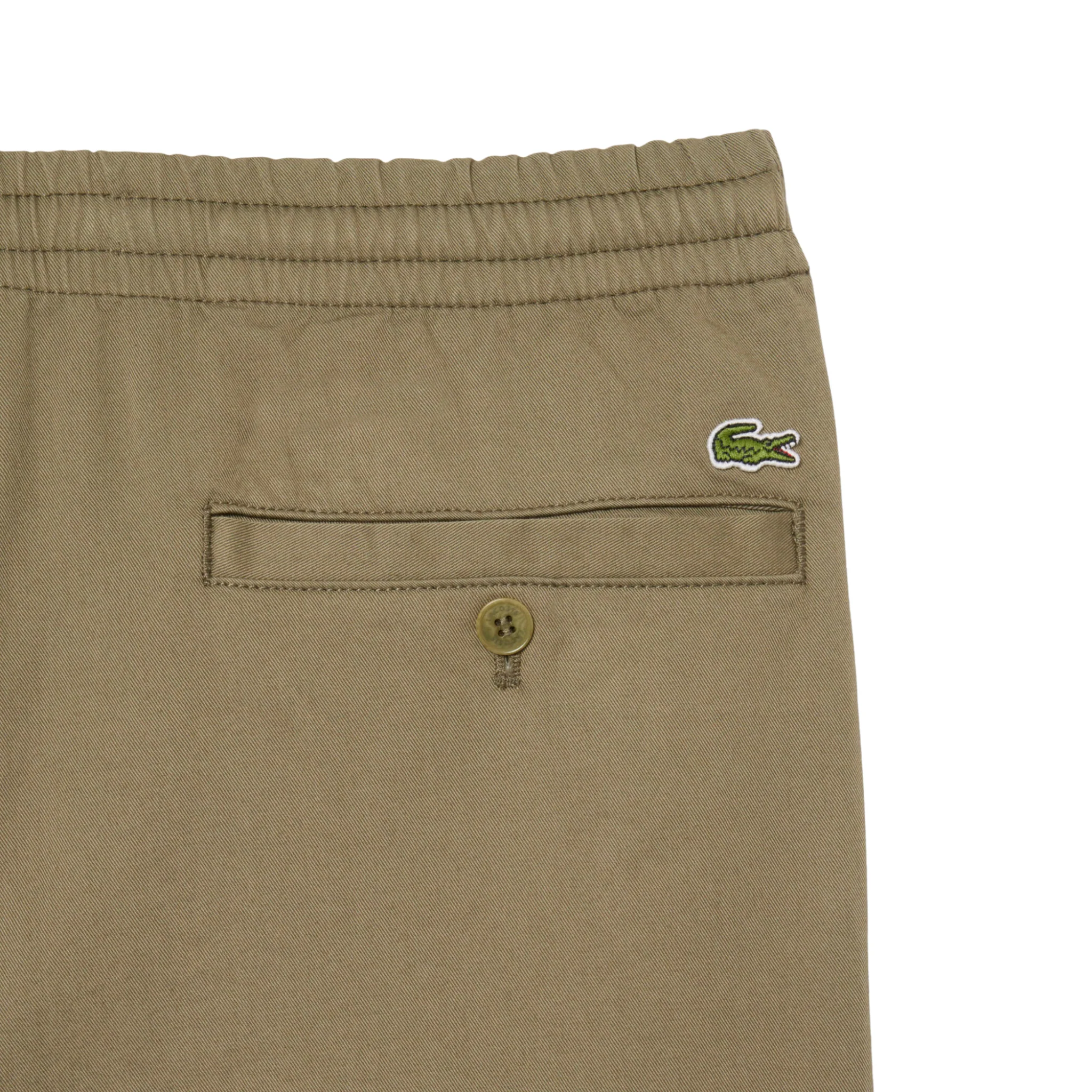 Mens Lacoste Khaki Casual Pull-On Trousers - Image 4