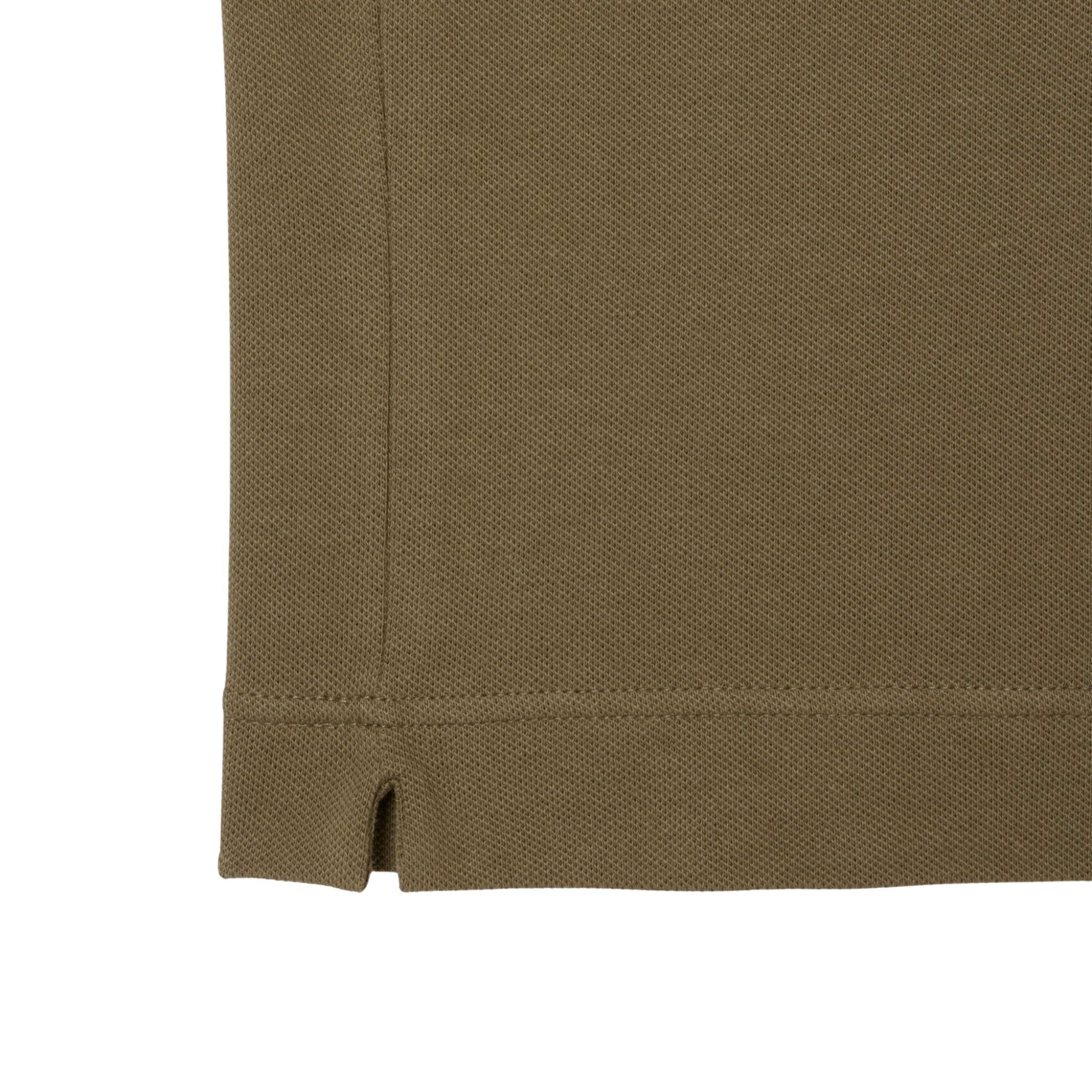 Mens Lacoste Khaki Green Paris Stretch Reg Fit L/s Polo Shirt - Image 3