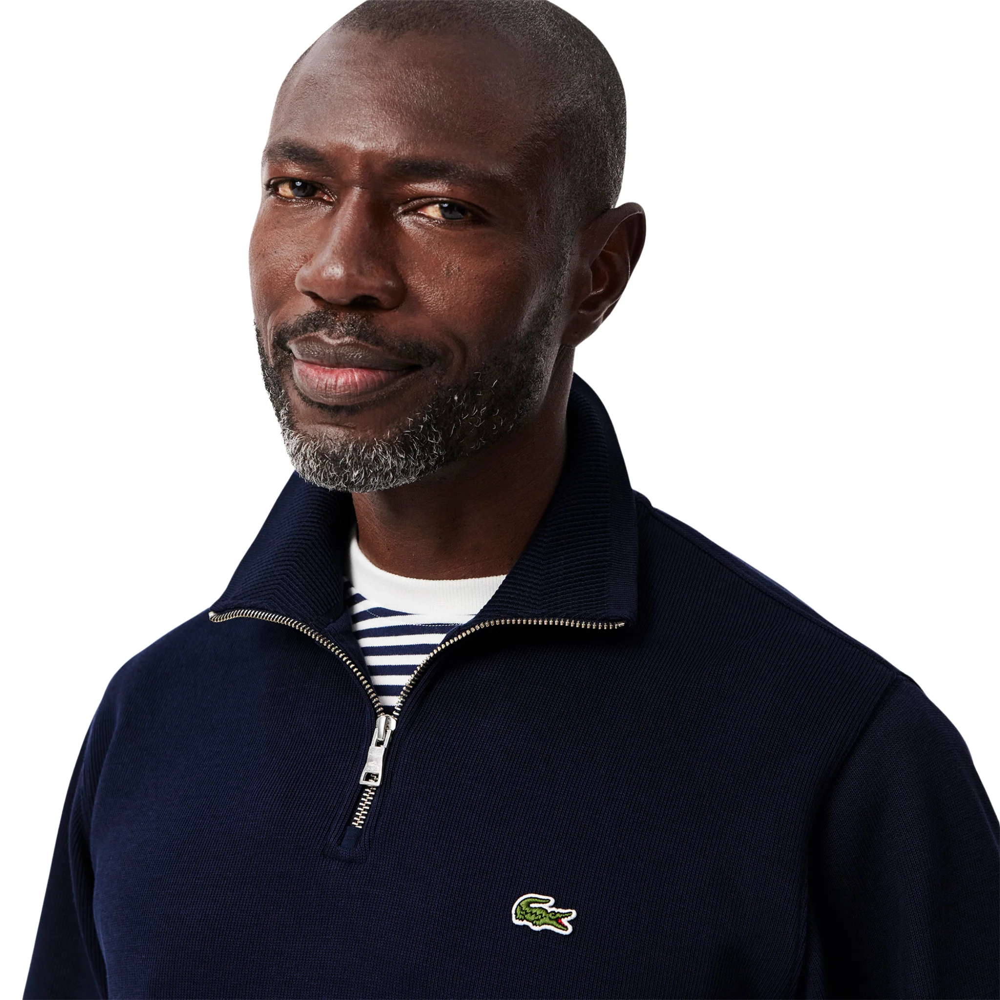 Mens Lacoste Navy Blue Classic Half Zip Sweatshirt - Image 6