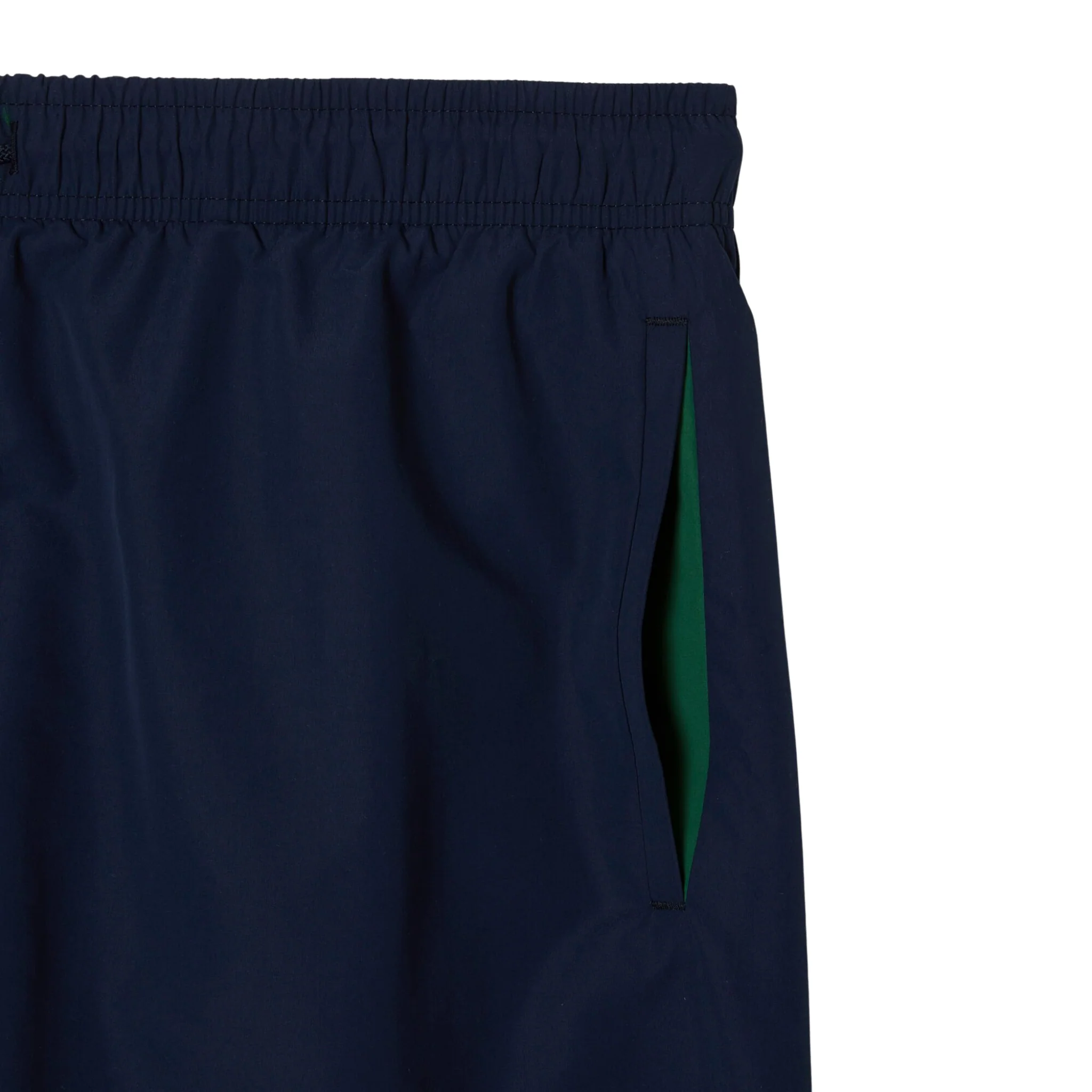 Mens Lacoste Navy/Green Quick-Dry Swim Shorts - Image 3
