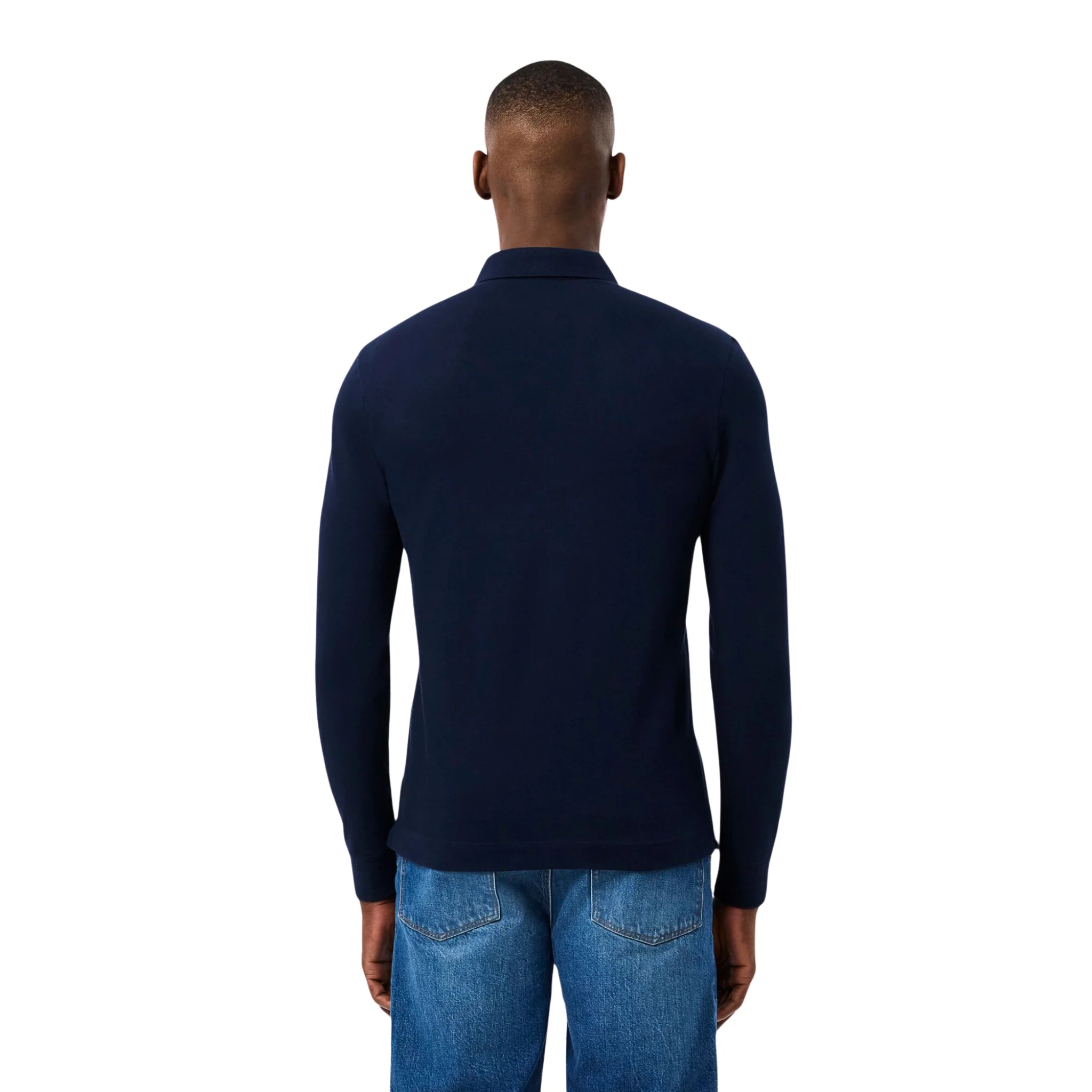 Mens Lacoste Navy Paris Smart Regular Fit L/s Polo Shirt - Image 6