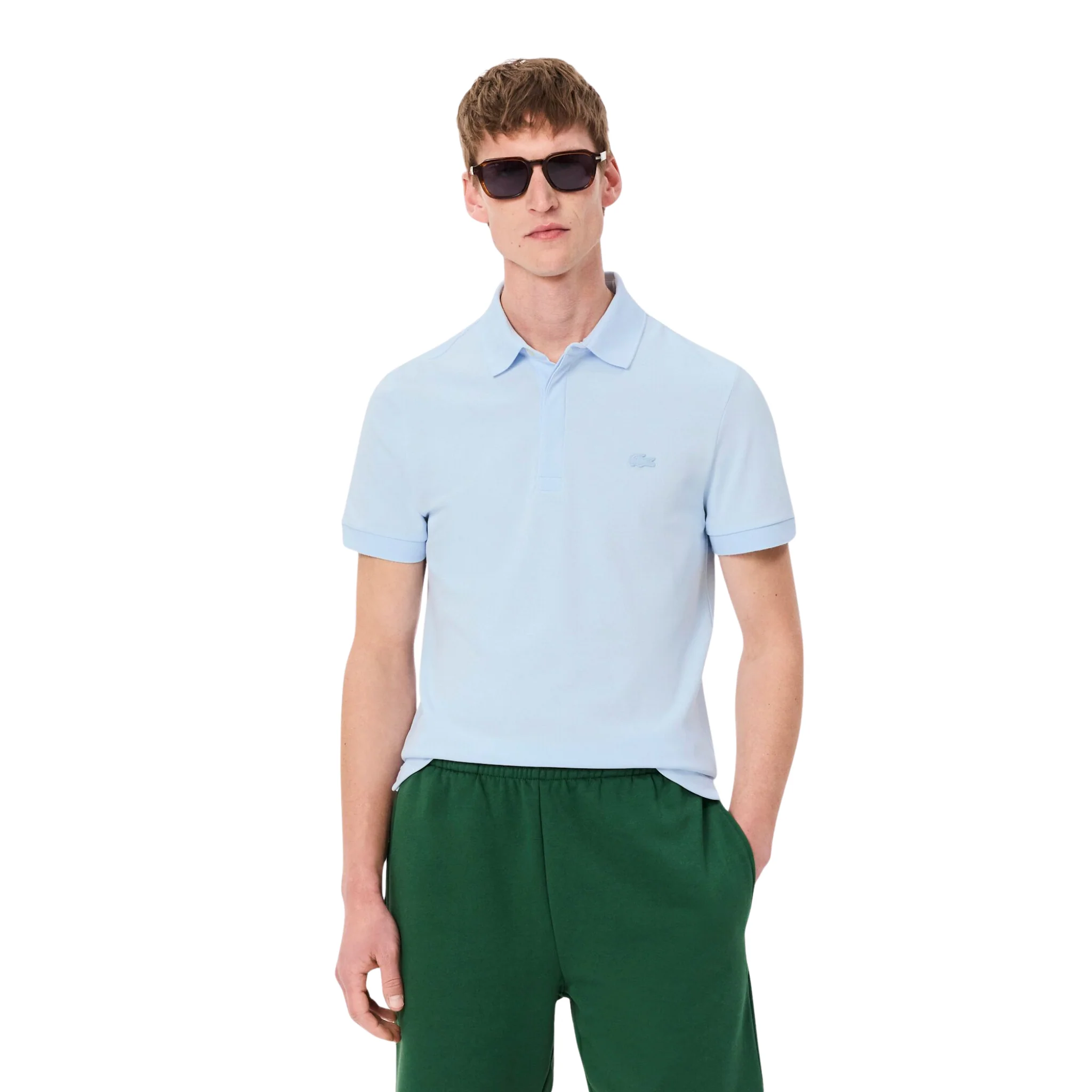 Mens Lacoste Rill Blue Paris Smart Regular Fit S/s Polo Shirt - Image 4