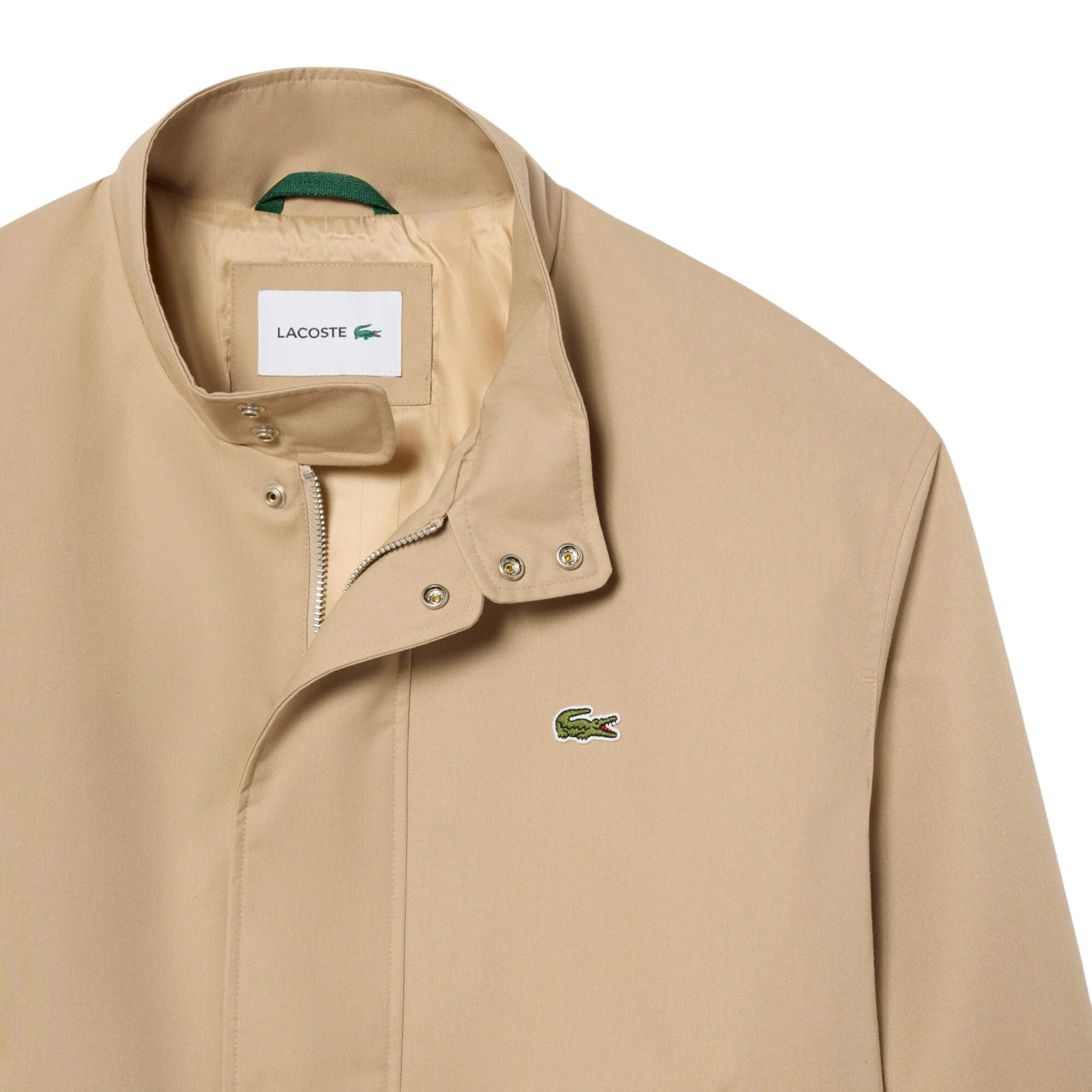 Mens Lacoste Viennese Water-Repellent Twill Harrington Jacket - Image 2