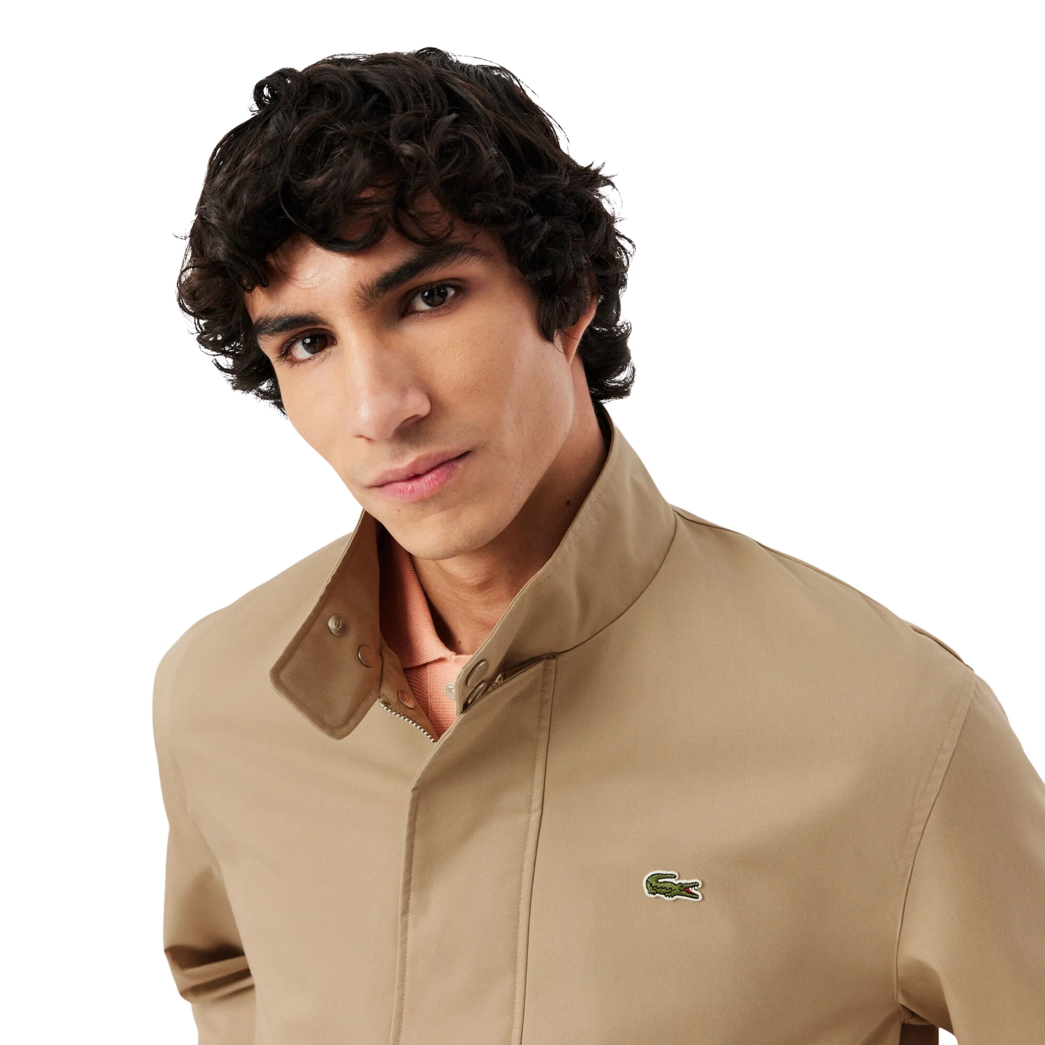 Mens Lacoste Viennese Water-Repellent Twill Harrington Jacket - Image 6