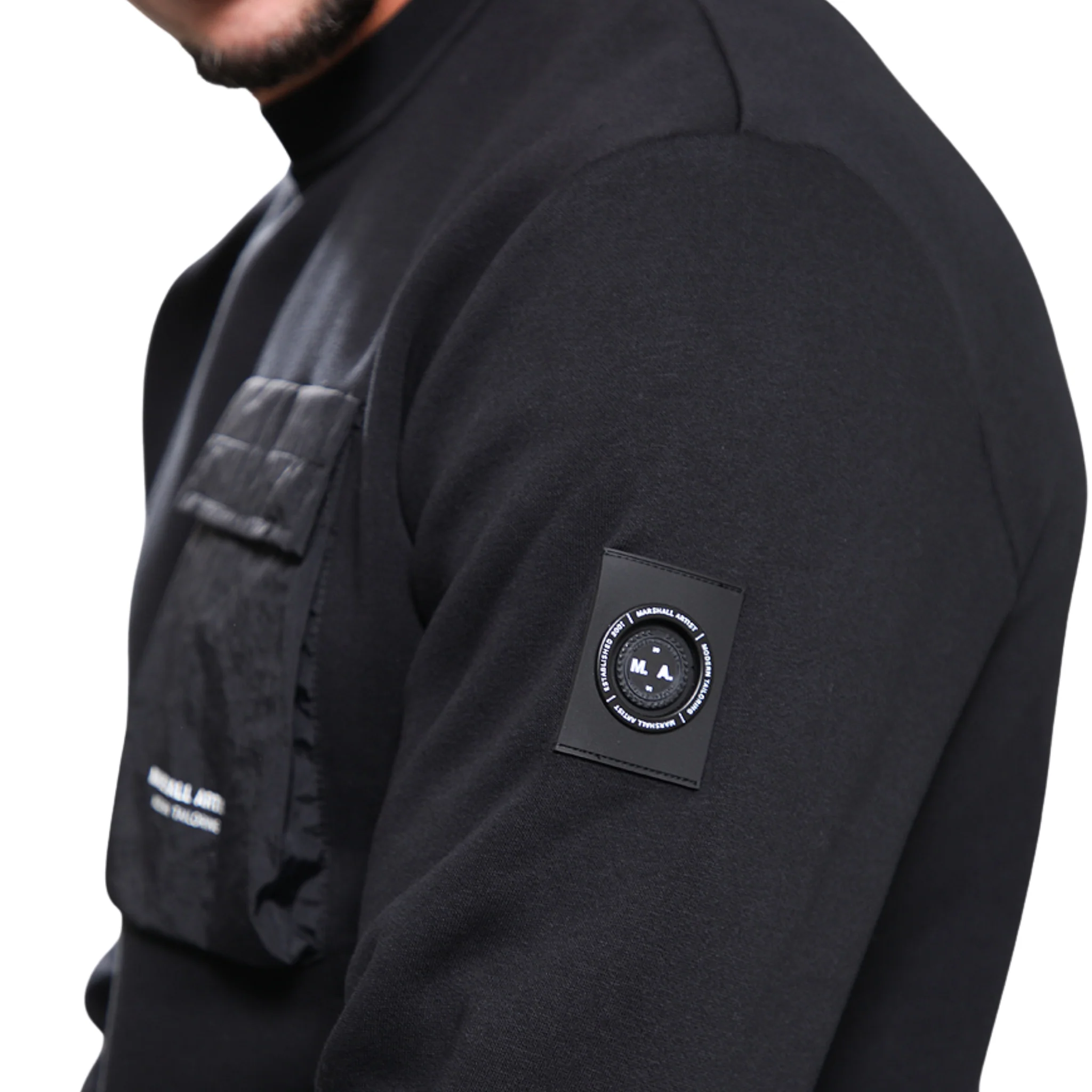 Mens Marshall Artist Black Crux Crew Sweatshirt - Image 3