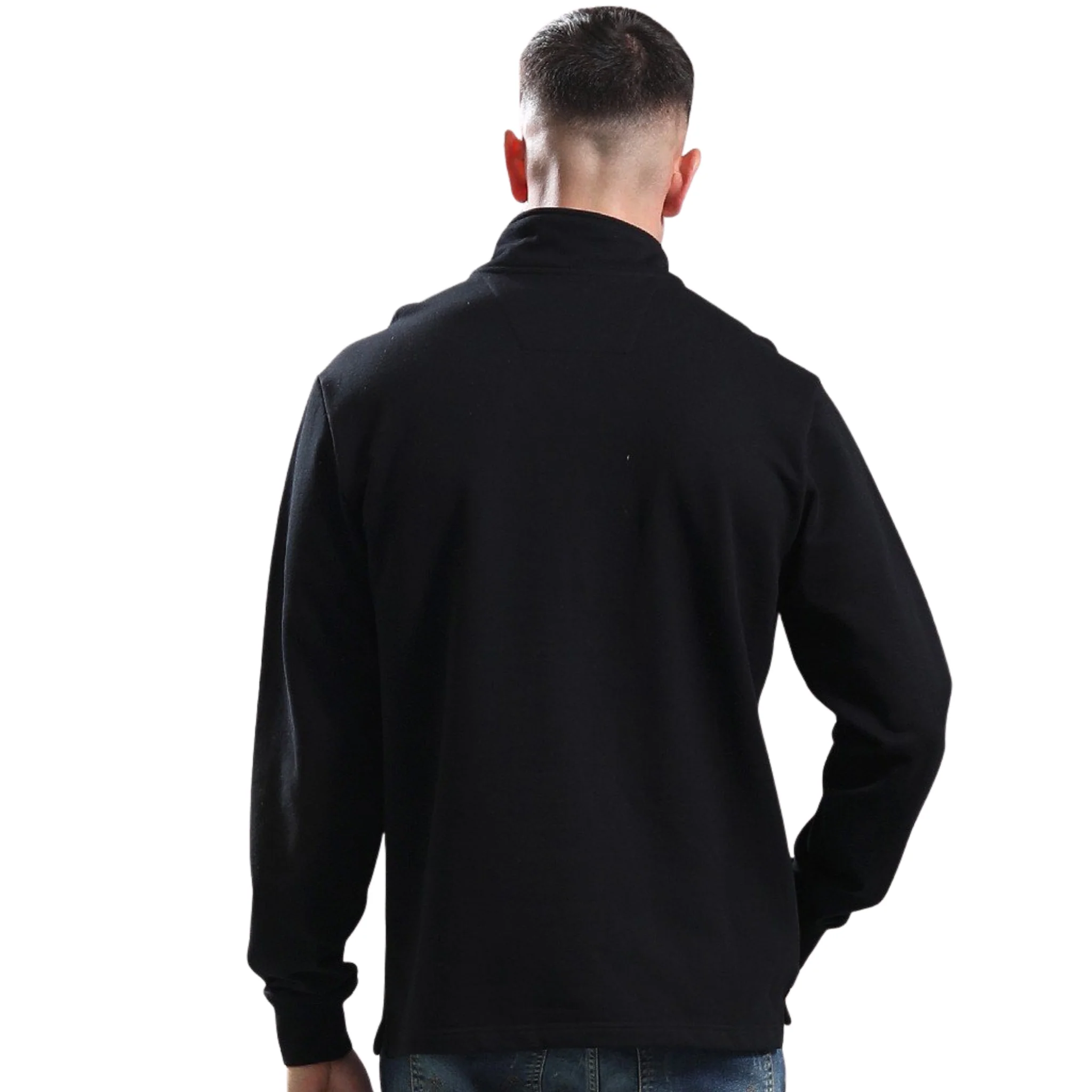 Mens Marshall Artist Black Microsphere 1/4 Zip Sweatshirt - Image 3