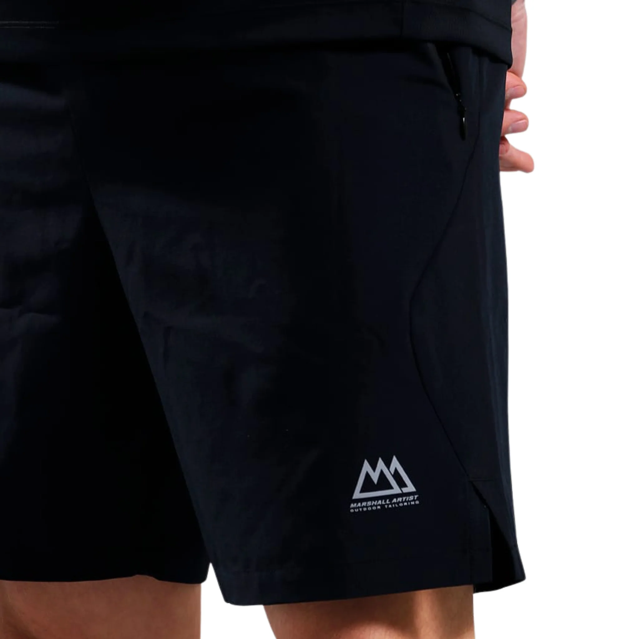 Mens Marshall Artist Black Nevis Shorts - Image 2