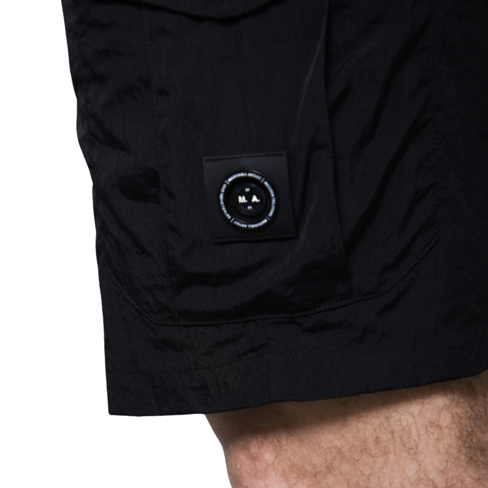 Mens Marshall Artist Black Newport Cargo Shorts - Image 3