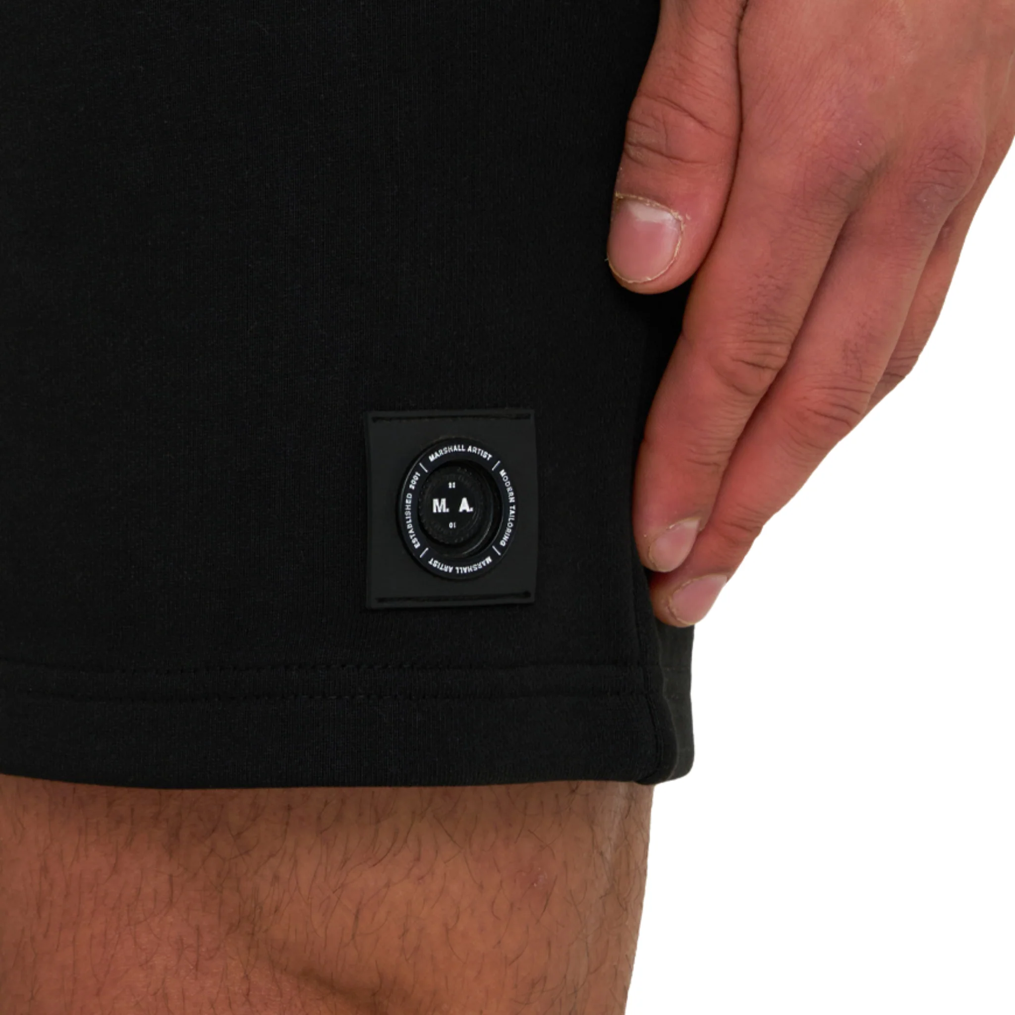 Mens Marshall Artist Black Siren Sweat Shorts - Image 2