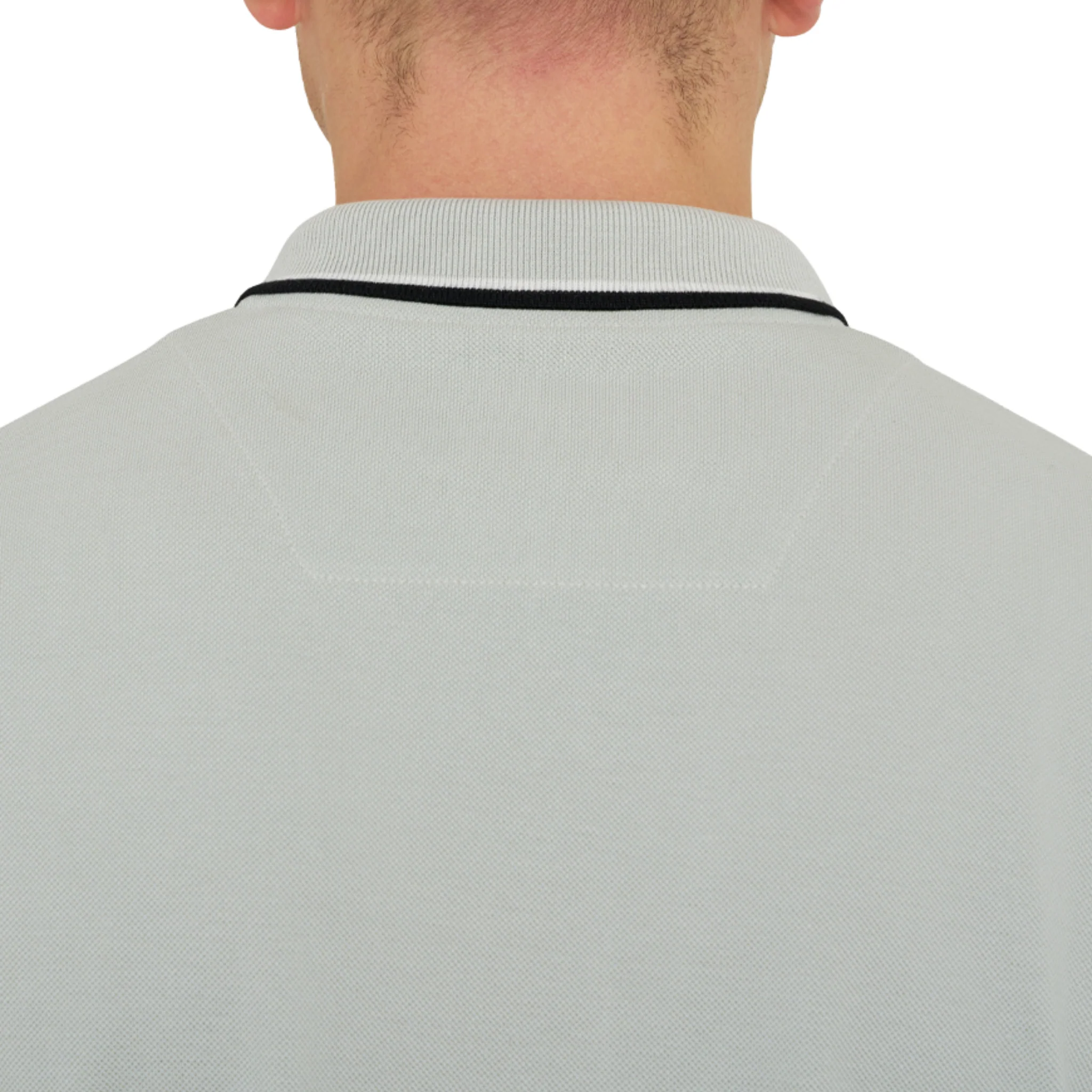 Mens Marshall Artist Dove Grey Tipped S/s Polo Shirt - Image 4