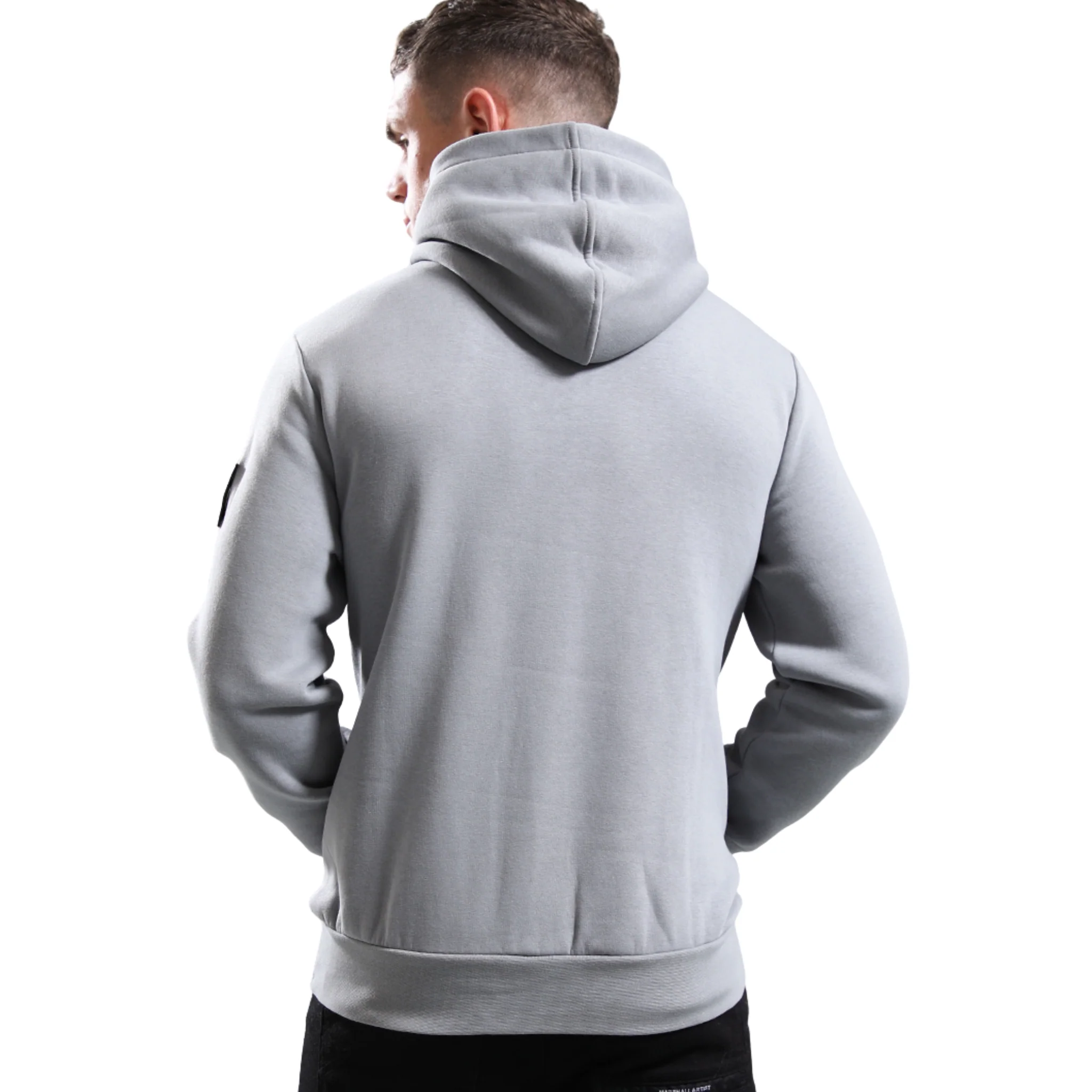 Mens Marshall Artist Monument Grey Crux 1/4 Zip Hoodie - Image 2