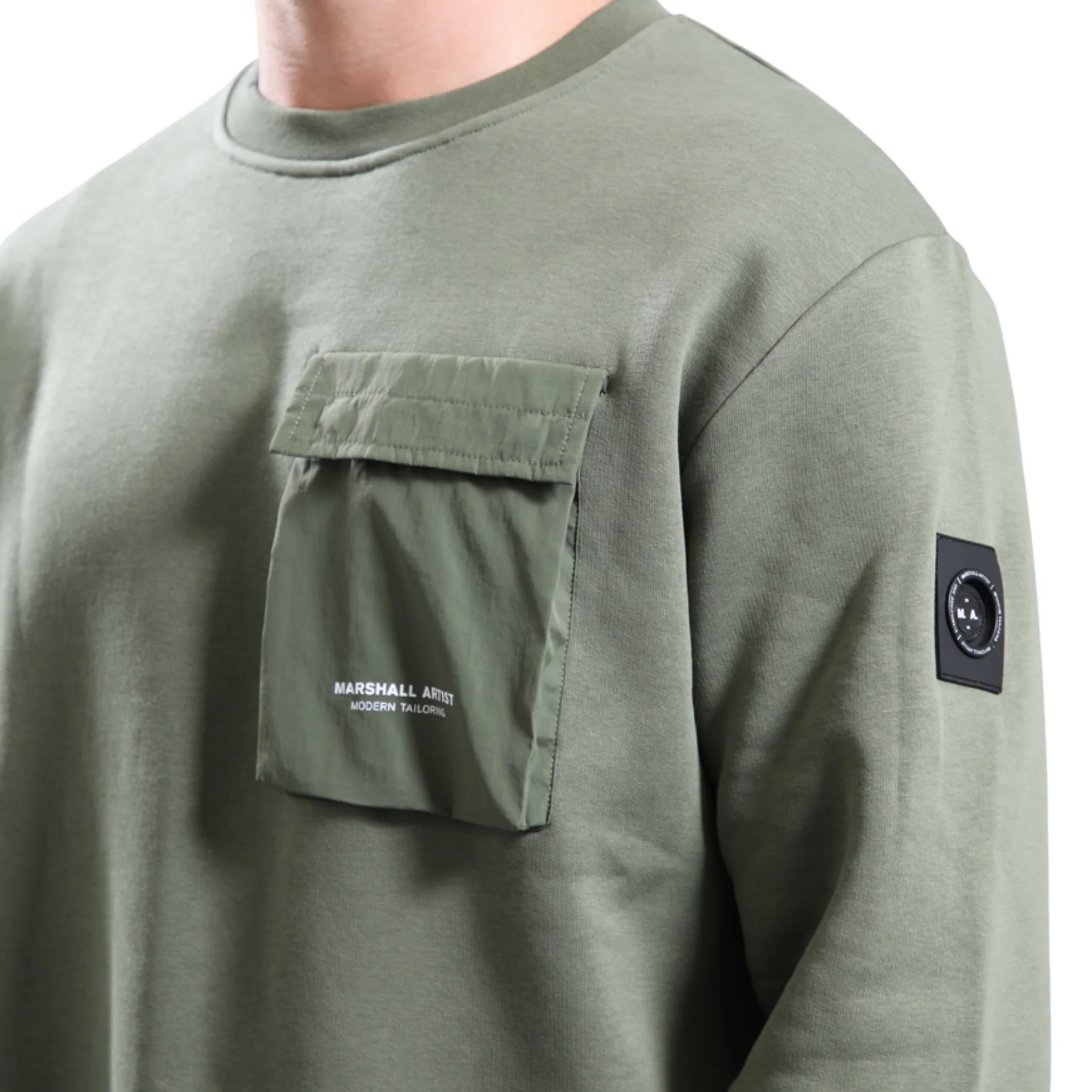 Mens Marshall Artist Moss Crux Crew Sweatshirt - Image 2