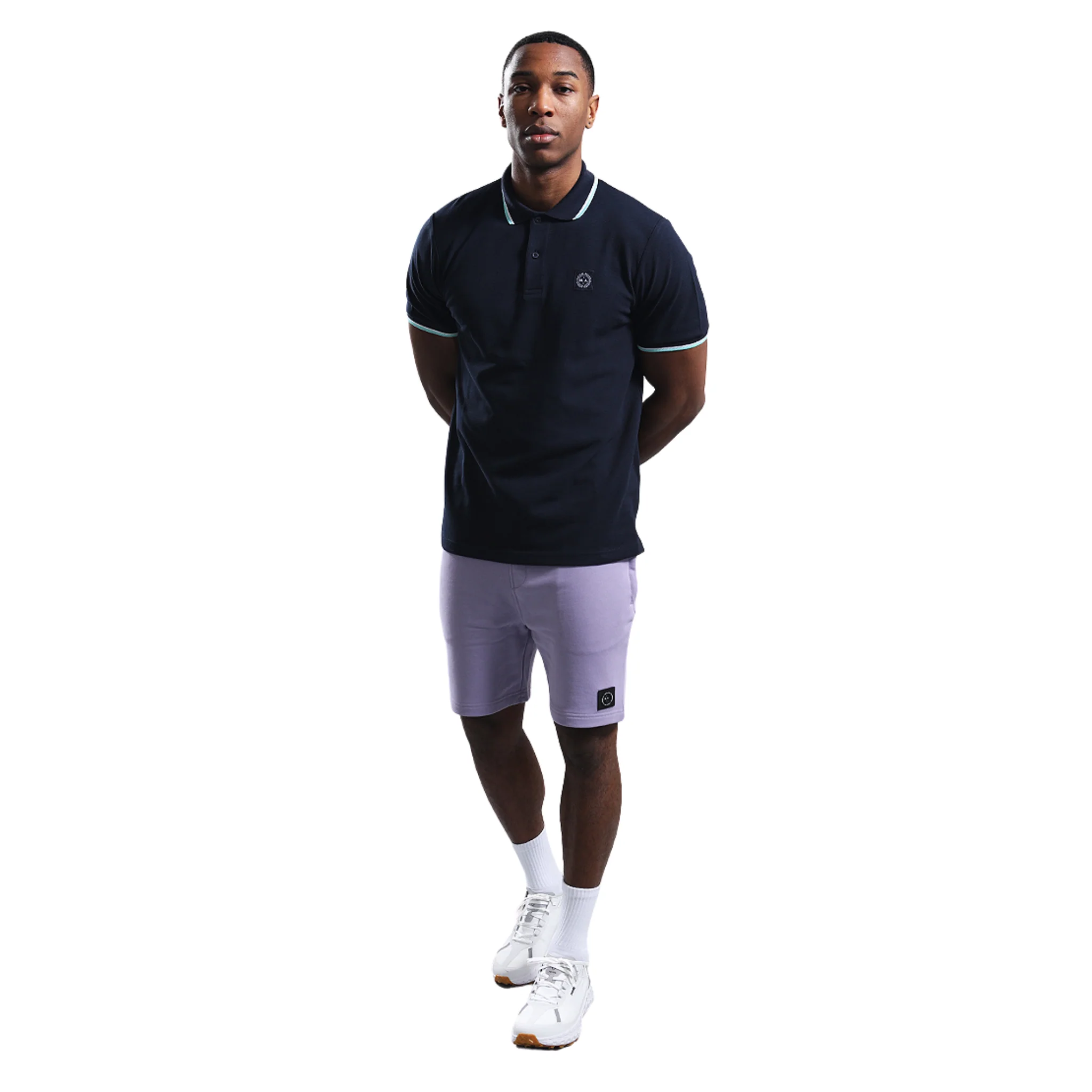 Mens Marshall Artist Navy Tipped S/s Polo Shirt - Image 3