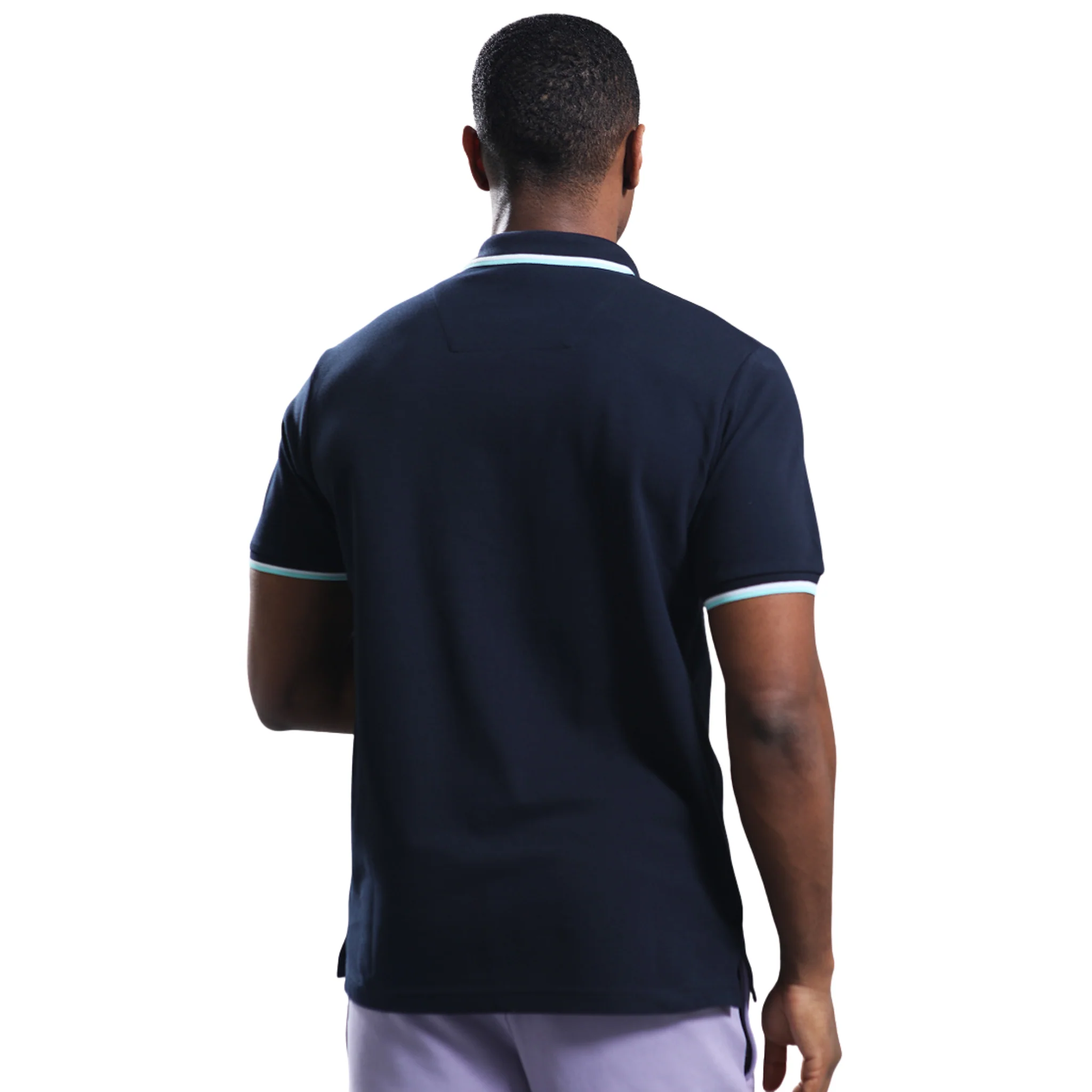 Mens Marshall Artist Navy Tipped S/s Polo Shirt - Image 4