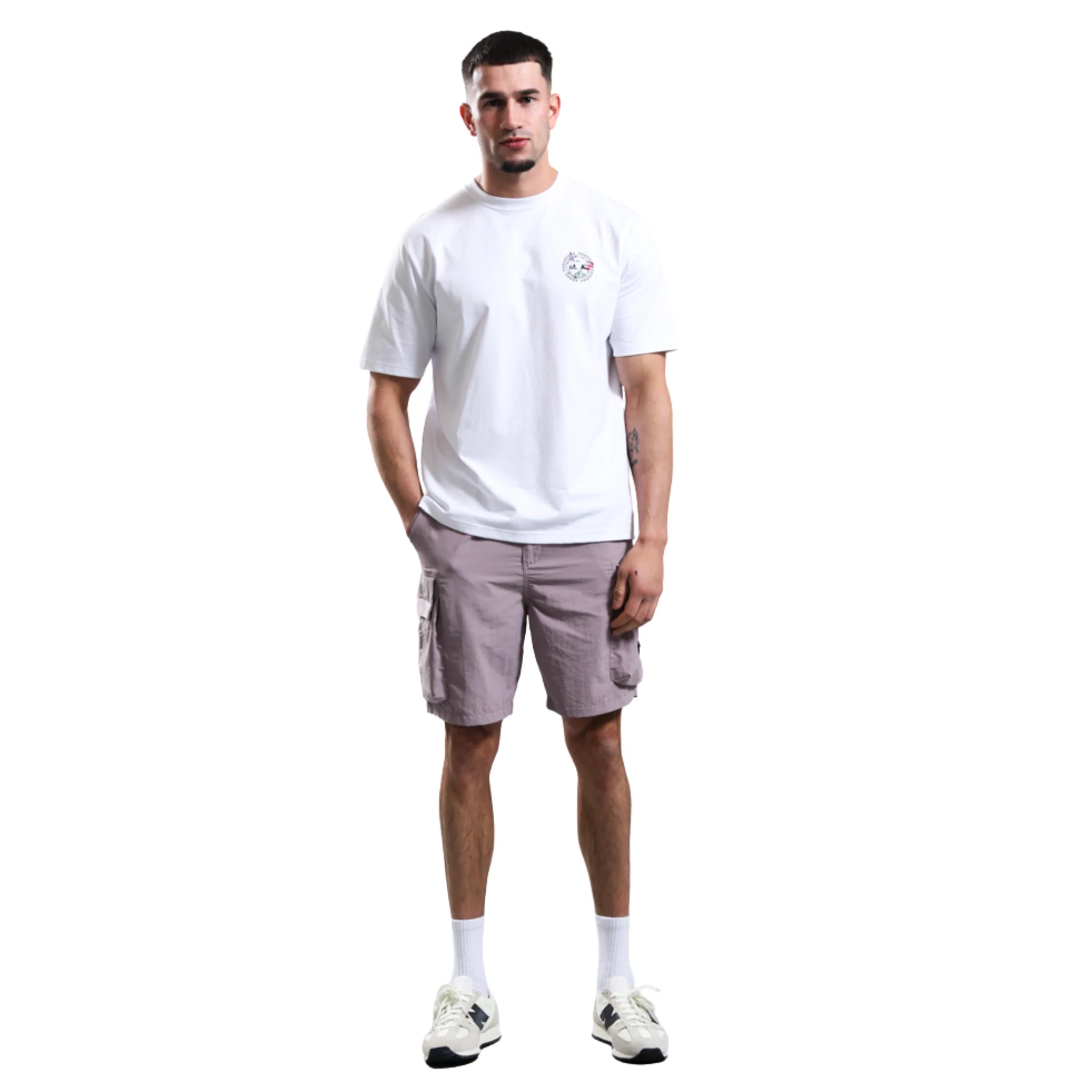 Mens Marshall Artist Rose Woodvale Cargo Shorts - Image 4