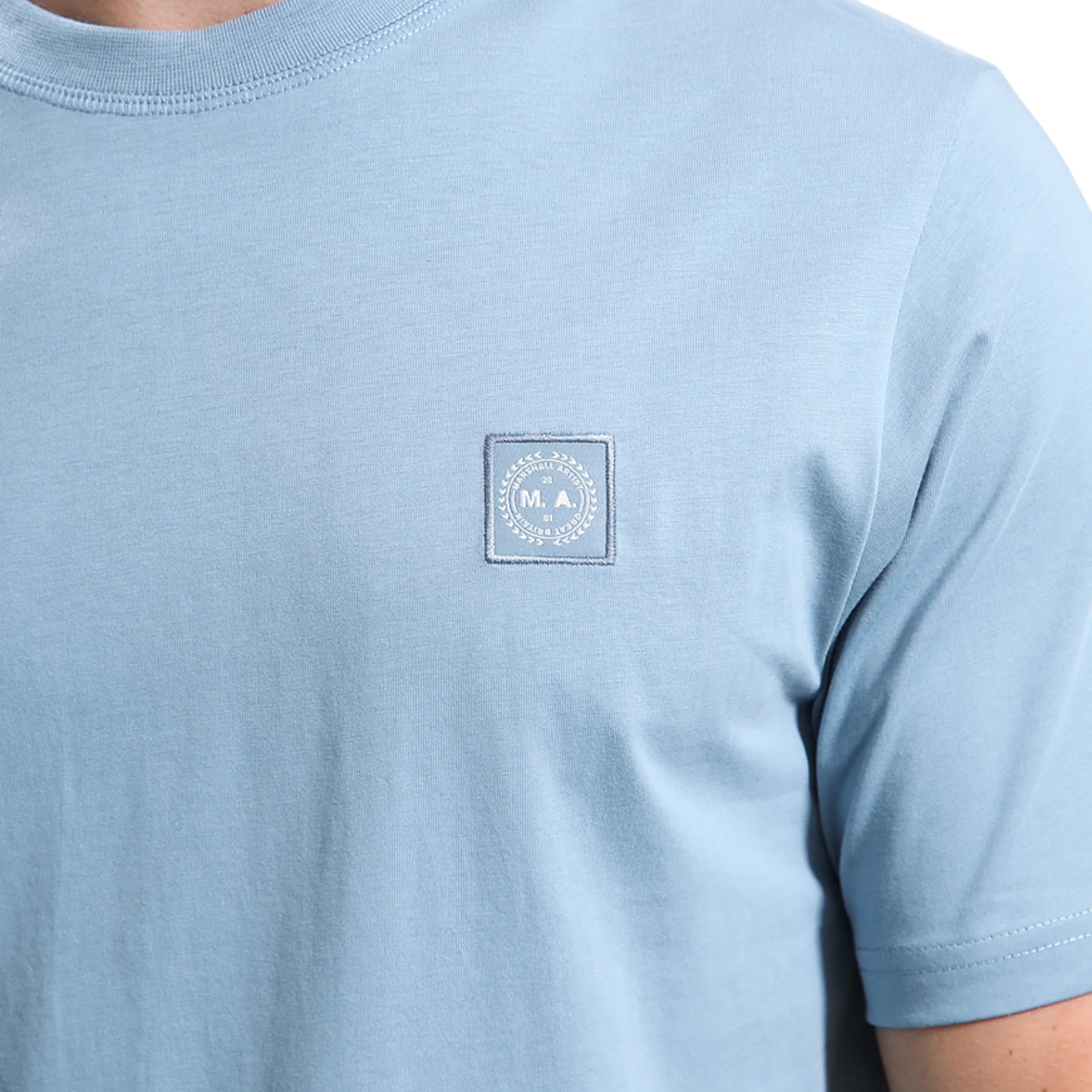Mens Marshall Artist Steel Blue Foundation S/s T Shirt - Image 3