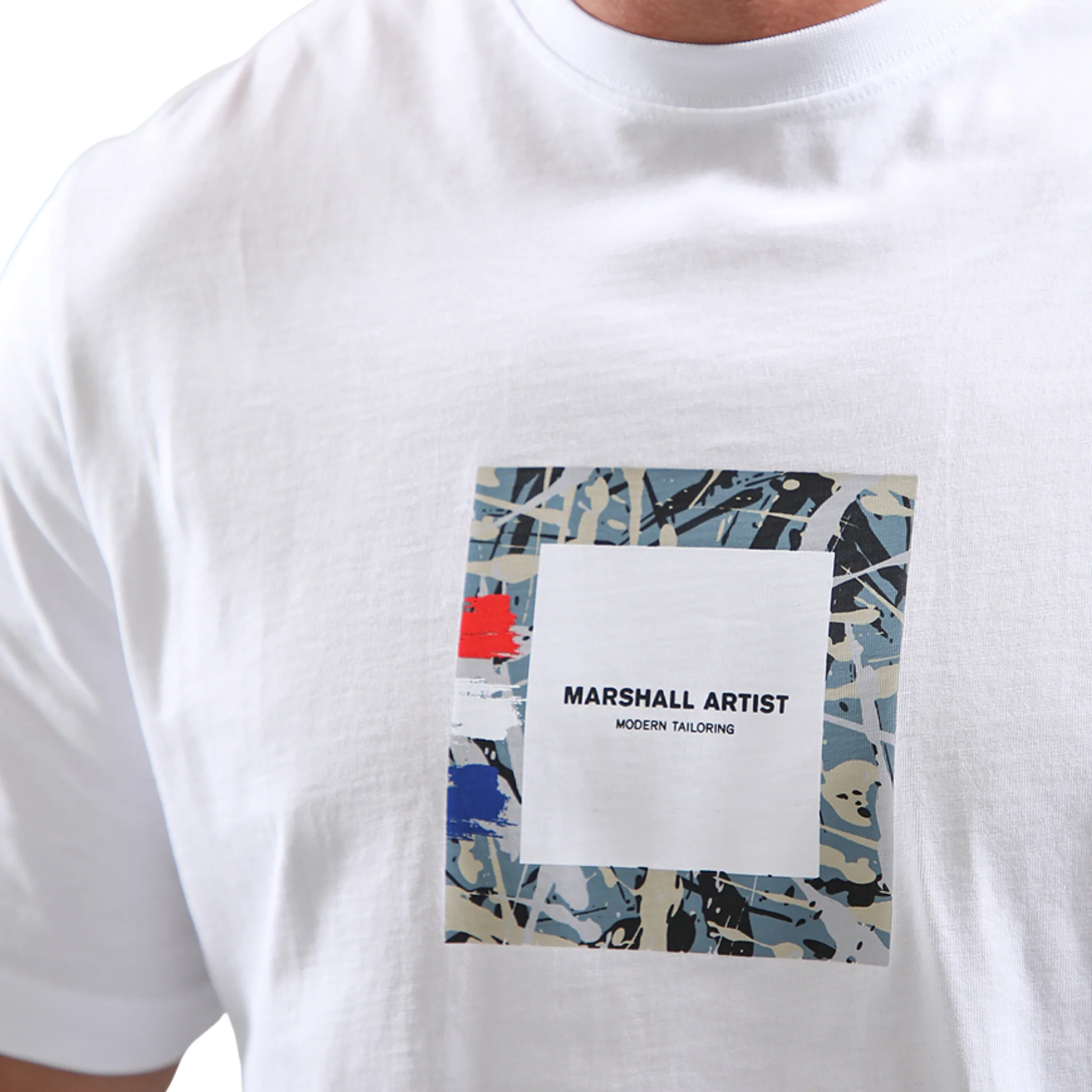 Mens Marshall Artist White Adored Box Logo S/s T Shirt - Image 2