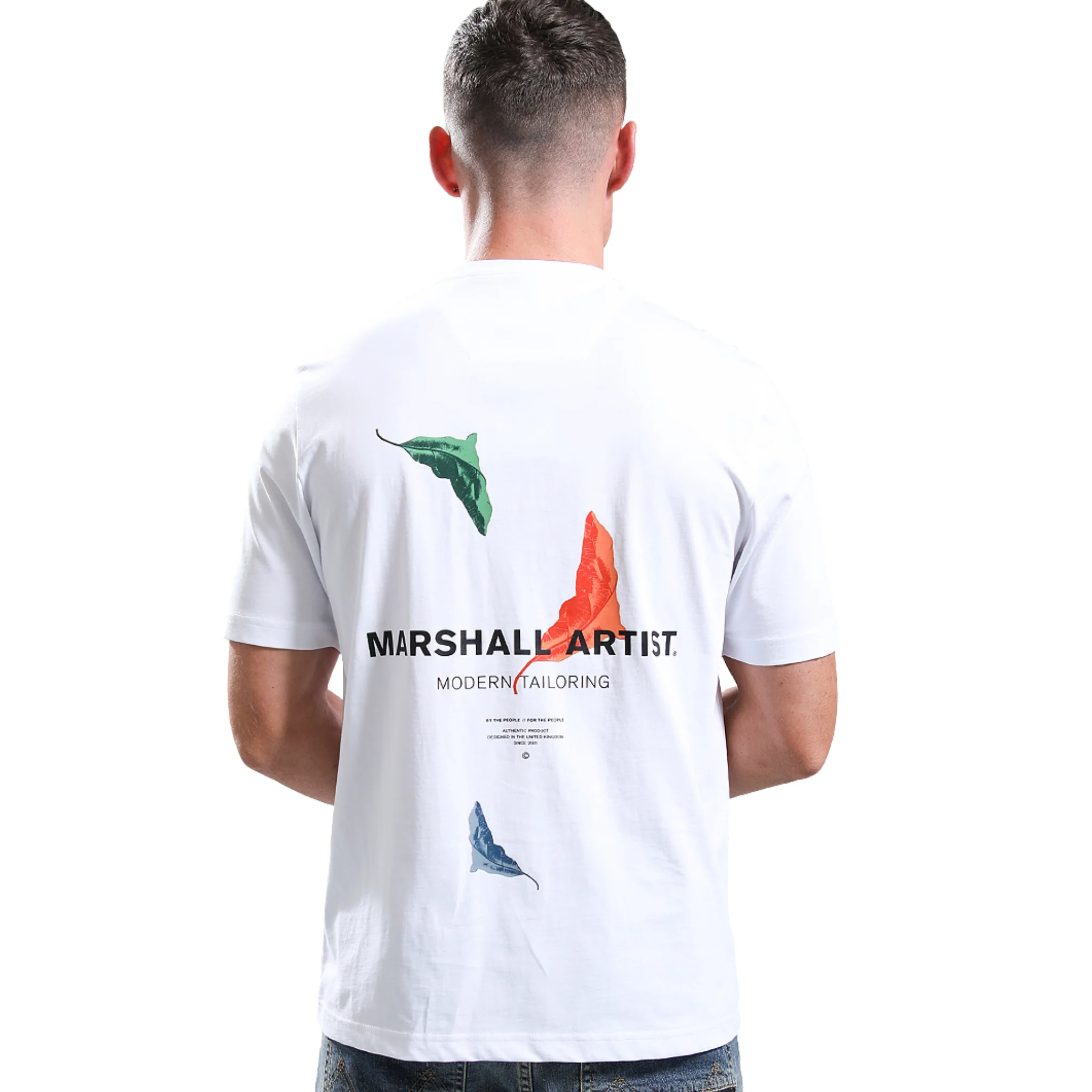 Mens Marshall Artist White Aspen Back Print S/s T Shirt - Image 2