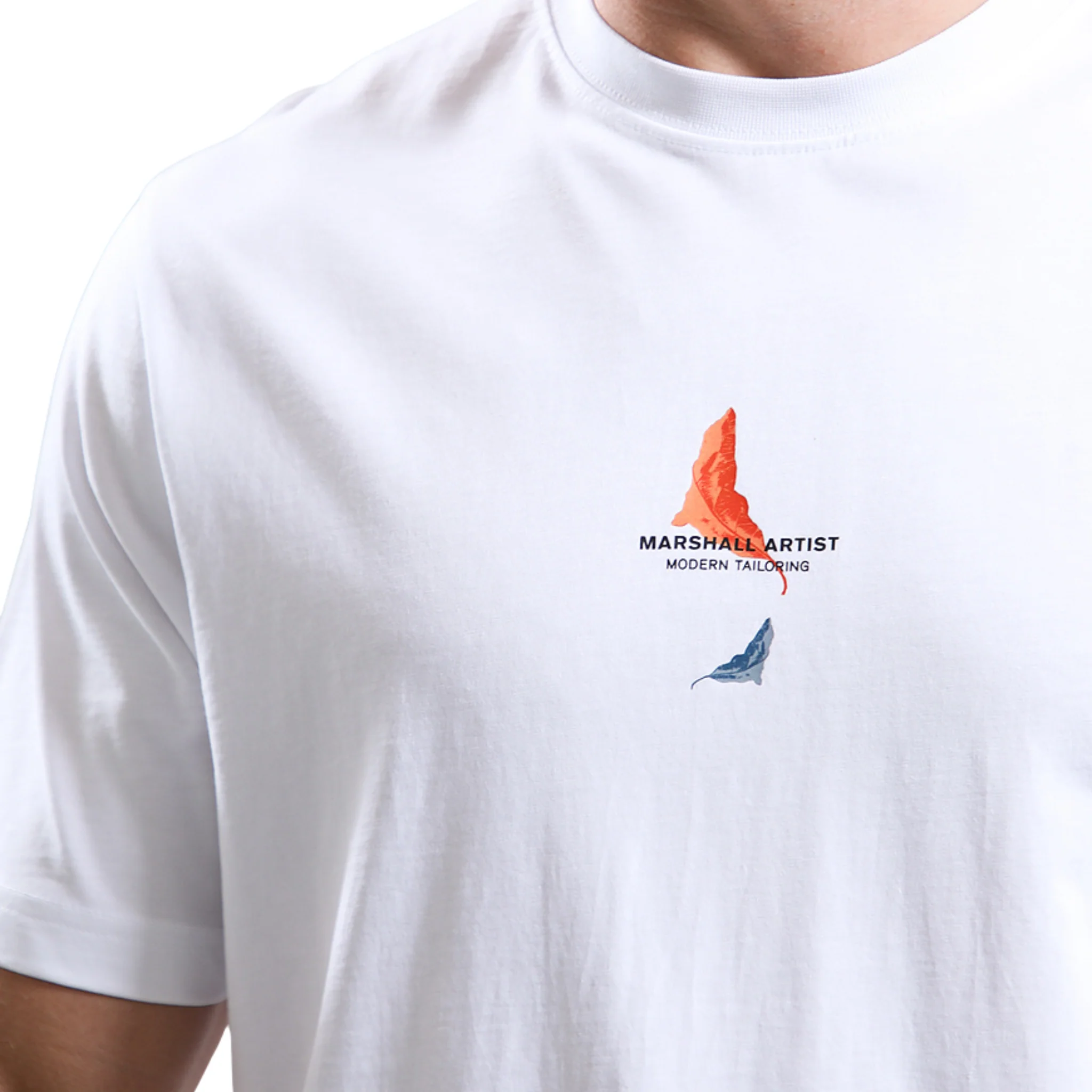 Mens Marshall Artist White Aspen Back Print S/s T Shirt - Image 3