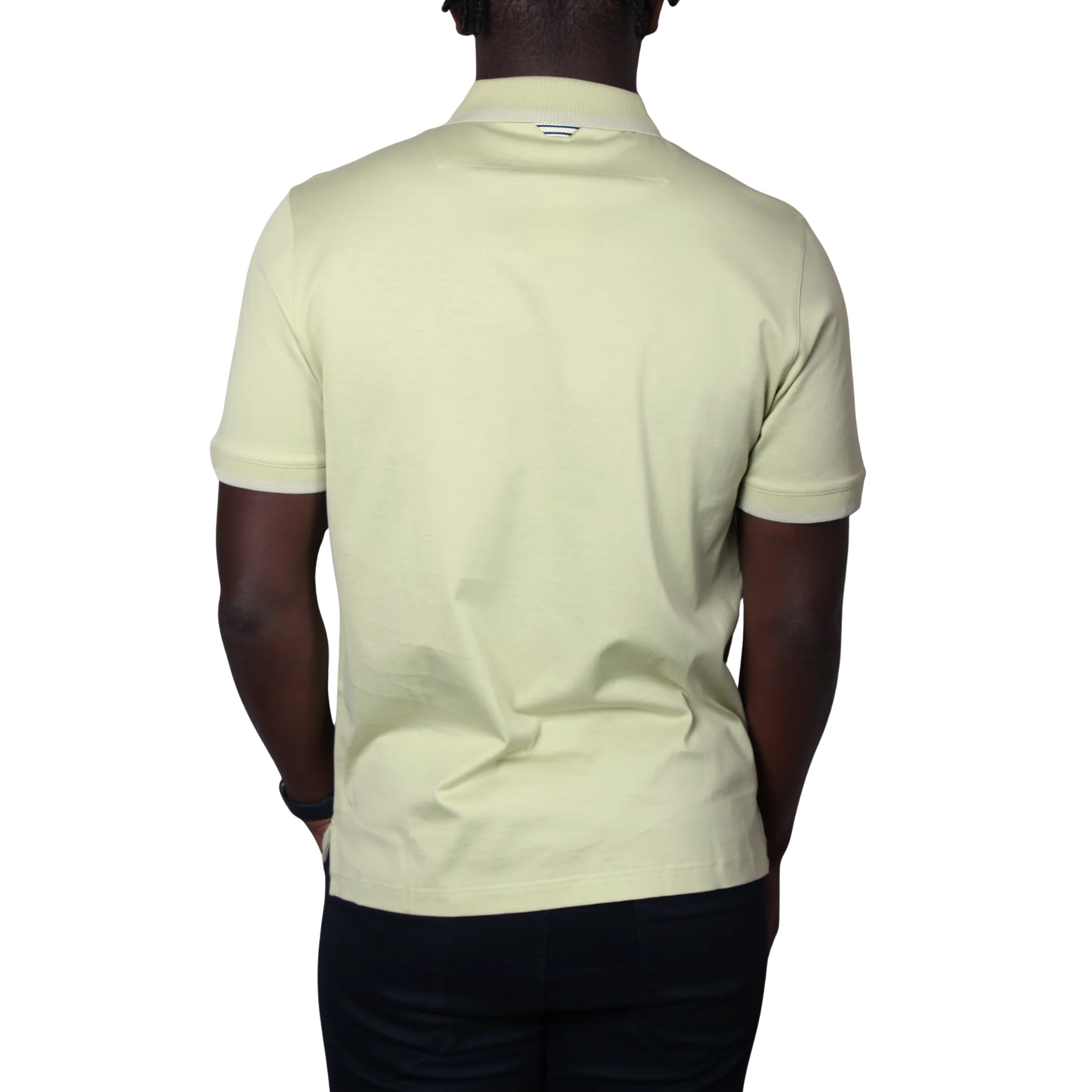 Mens Mercery Light Sage Regal Zip Neck S/s Polo Shirt - Image 3