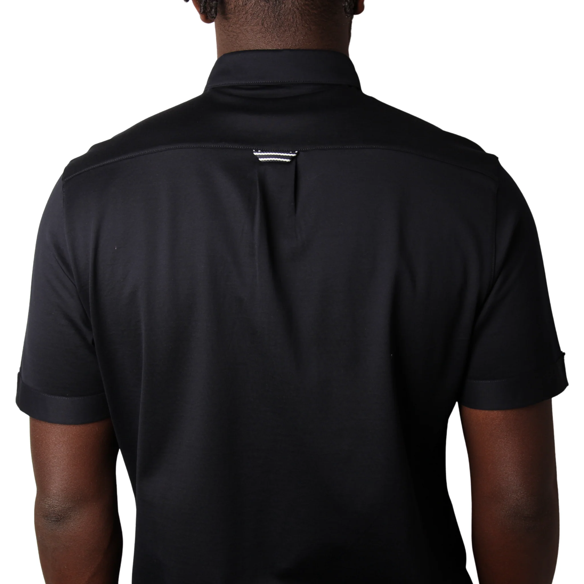 Mens Mercery Navy Enfield Lux Jersey S/s Shirt - Image 5