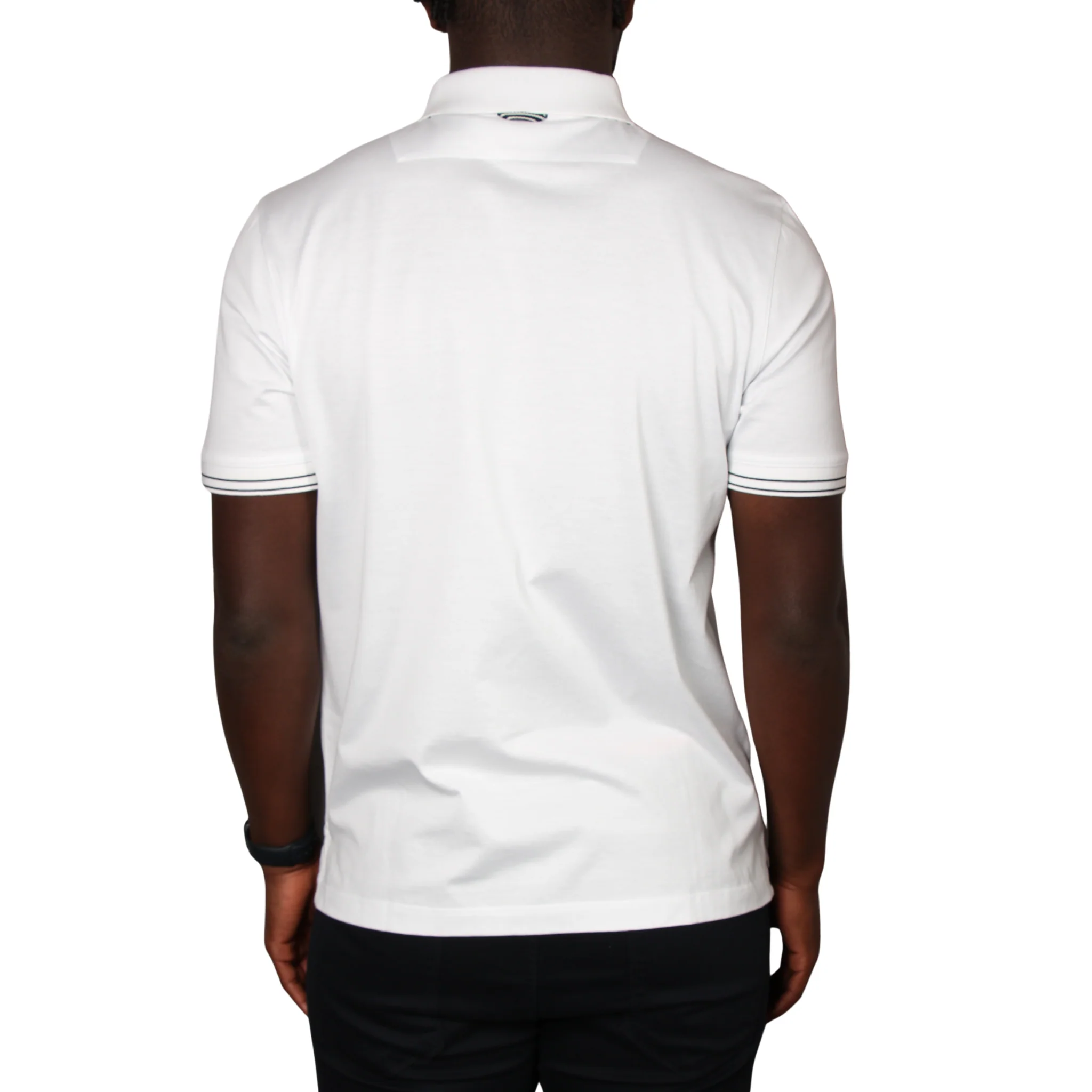 Mens Mercery Optic White Clare Tipped S/s Polo Shirt - Image 2