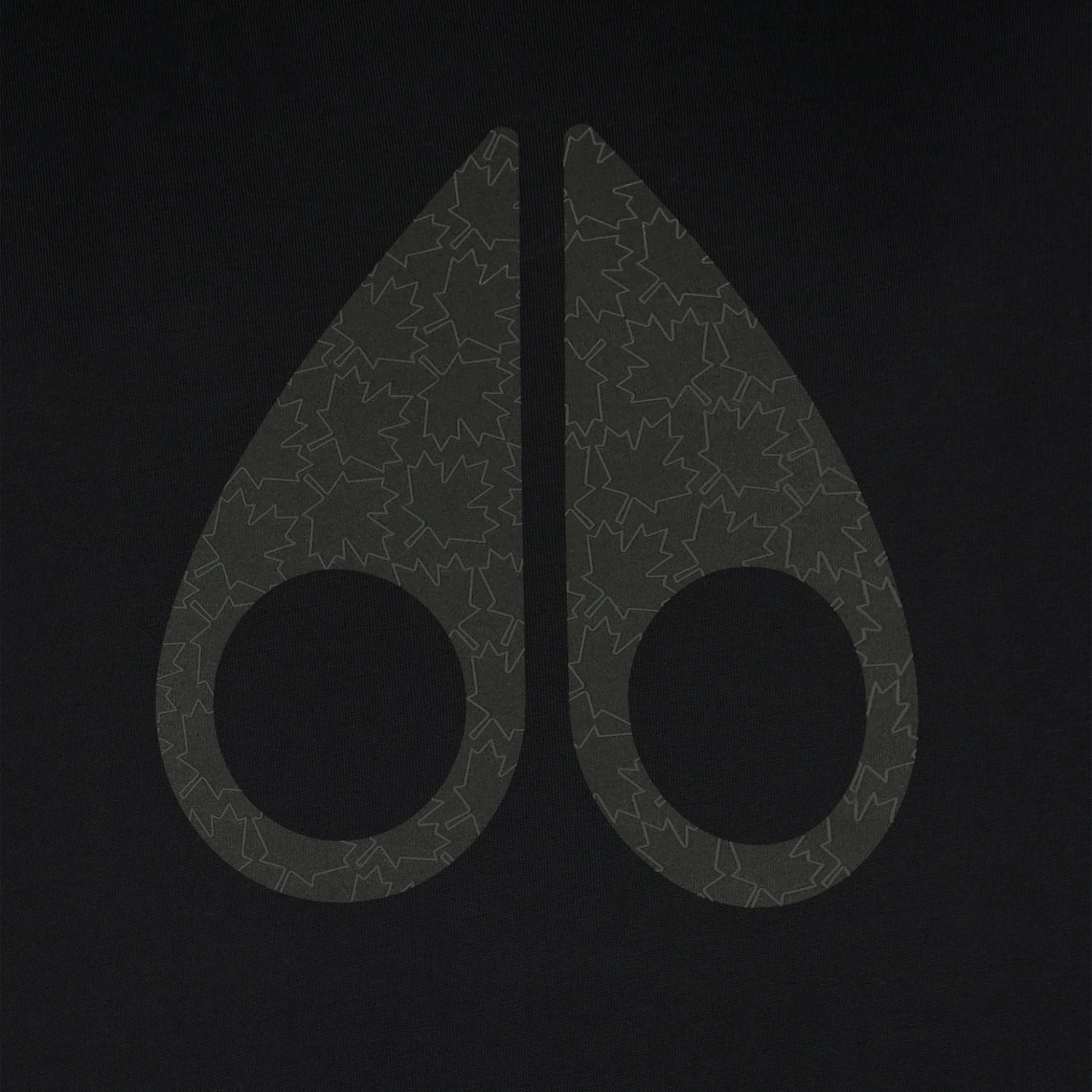 Mens Moose Knuckles Black Chamblee Leaf S/s T Shirt - Image 3