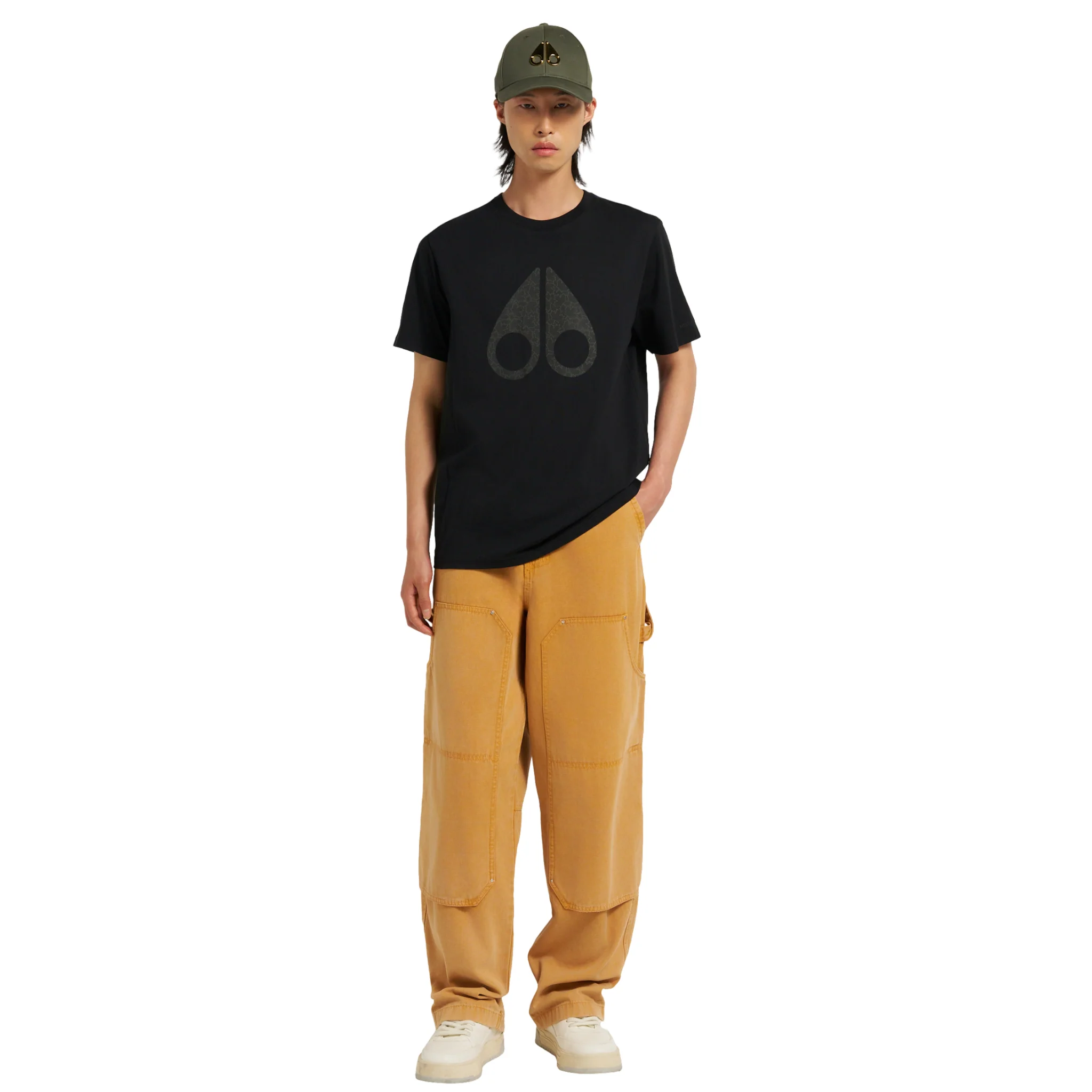 Mens Moose Knuckles Black Chamblee Leaf S/s T Shirt - Image 4
