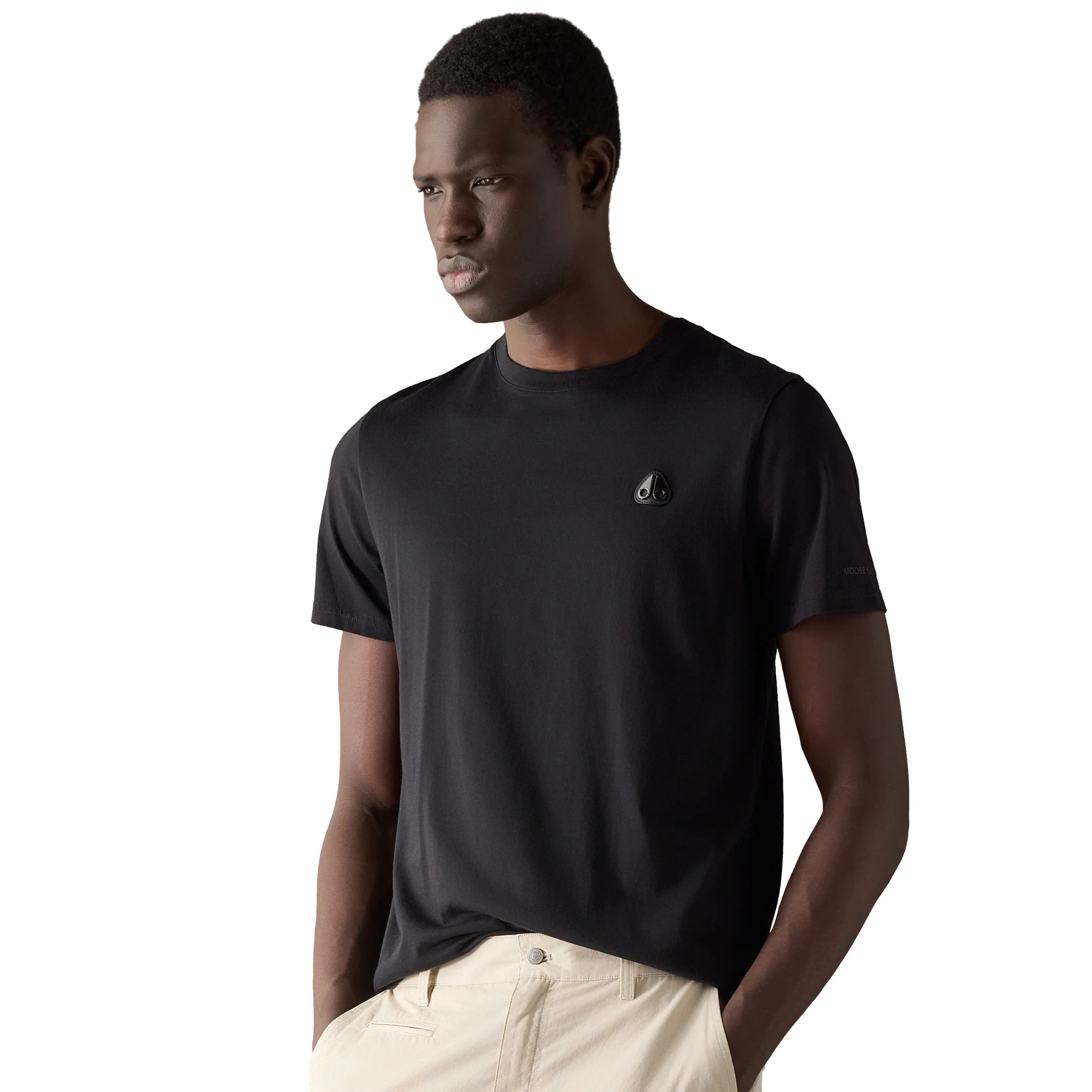 Mens Moose Knuckles Black Crescent S/s T Shirt - Image 5