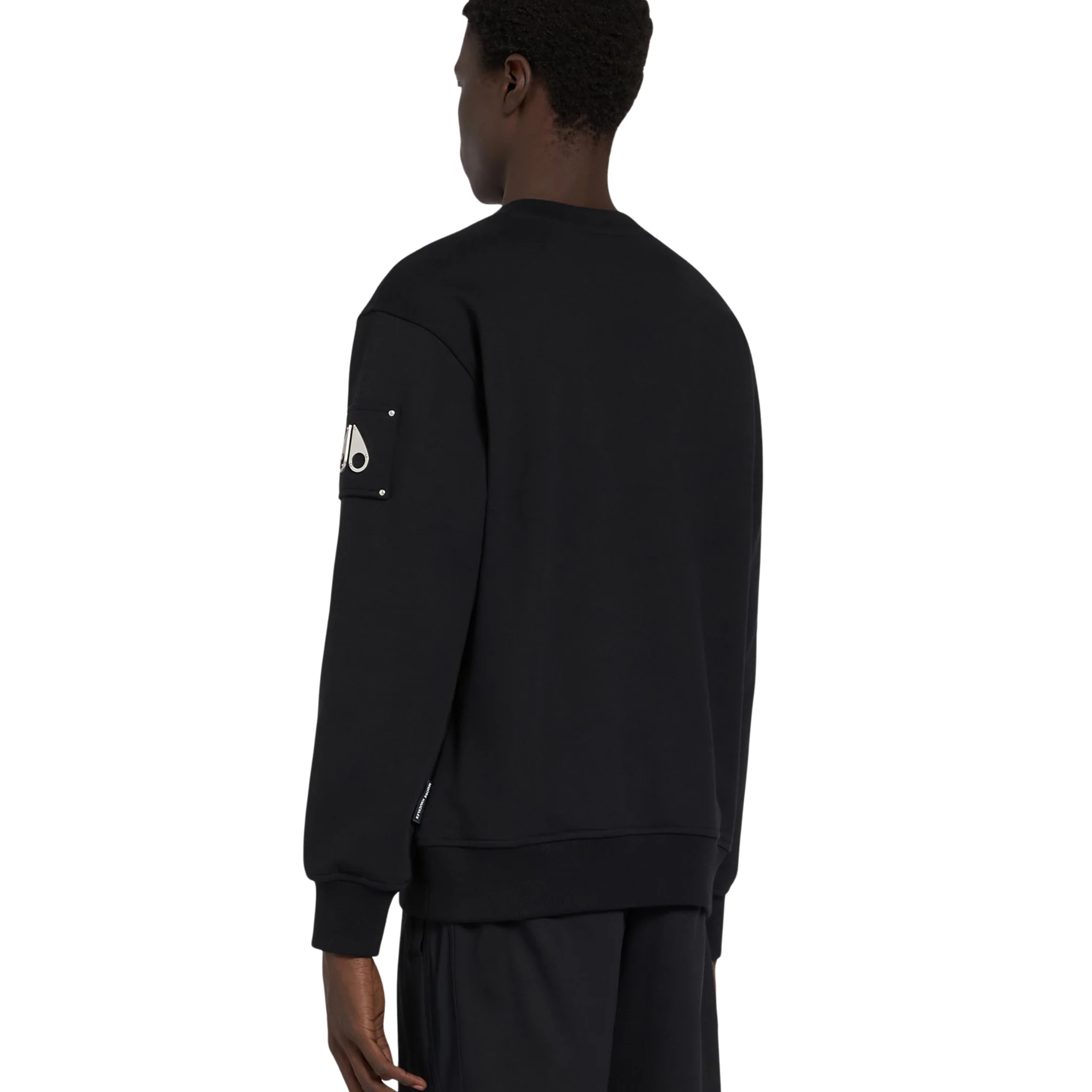 Mens Moose Knuckles Black Hartsfield Crew Sweatshirt - Image 5