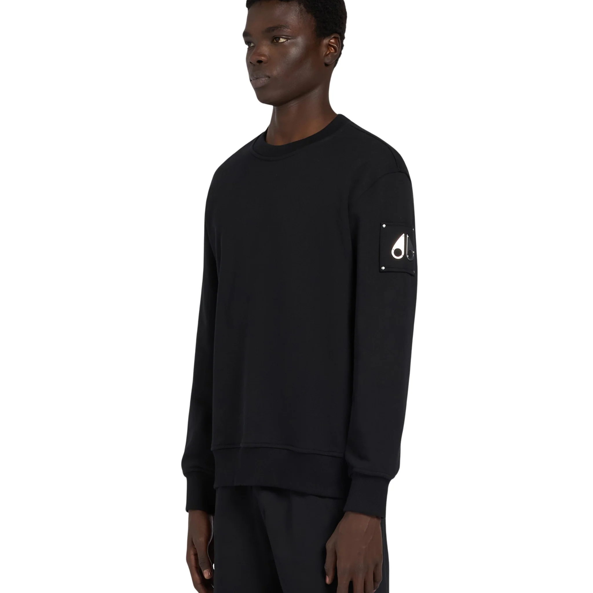 Mens Moose Knuckles Black Hartsfield Crew Sweatshirt - Image 6