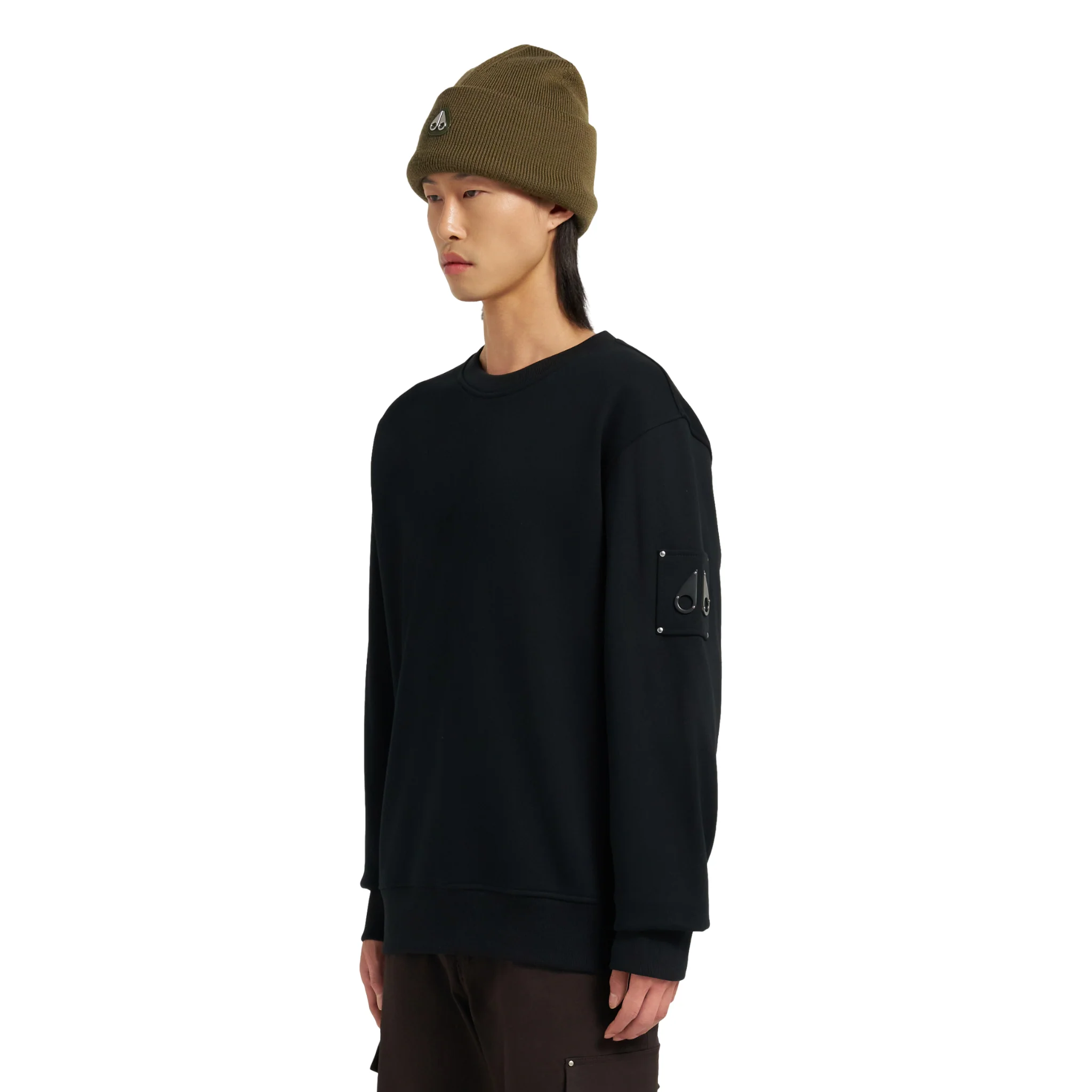 Mens Moose Knuckles Black Hartsfield Crew Sweatshirt - Image 8