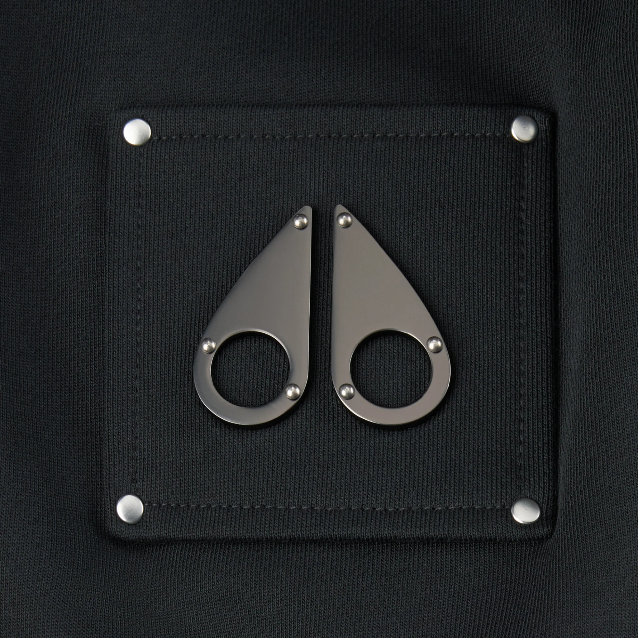 Mens Moose Knuckles Black Hartsfield Half Zip Sweatshirt - Image 3