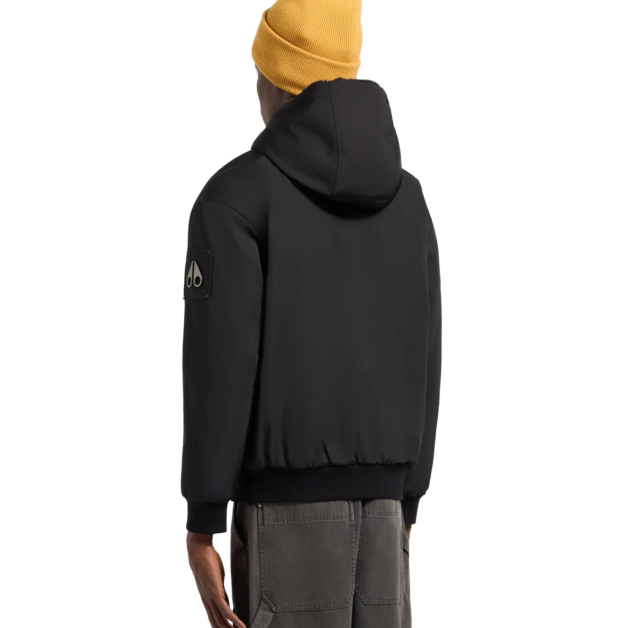 Mens Moose Knuckles Black Roland Reverse Bunny Jacket - Image 7
