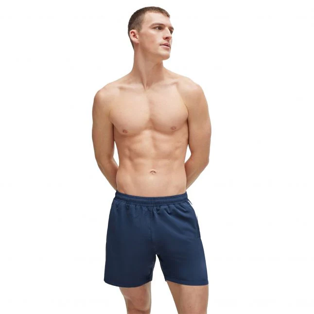 Mens BOSS Navy Dolphin Swim Shorts - Image 3