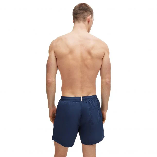 Mens BOSS Navy Dolphin Swim Shorts - Image 4