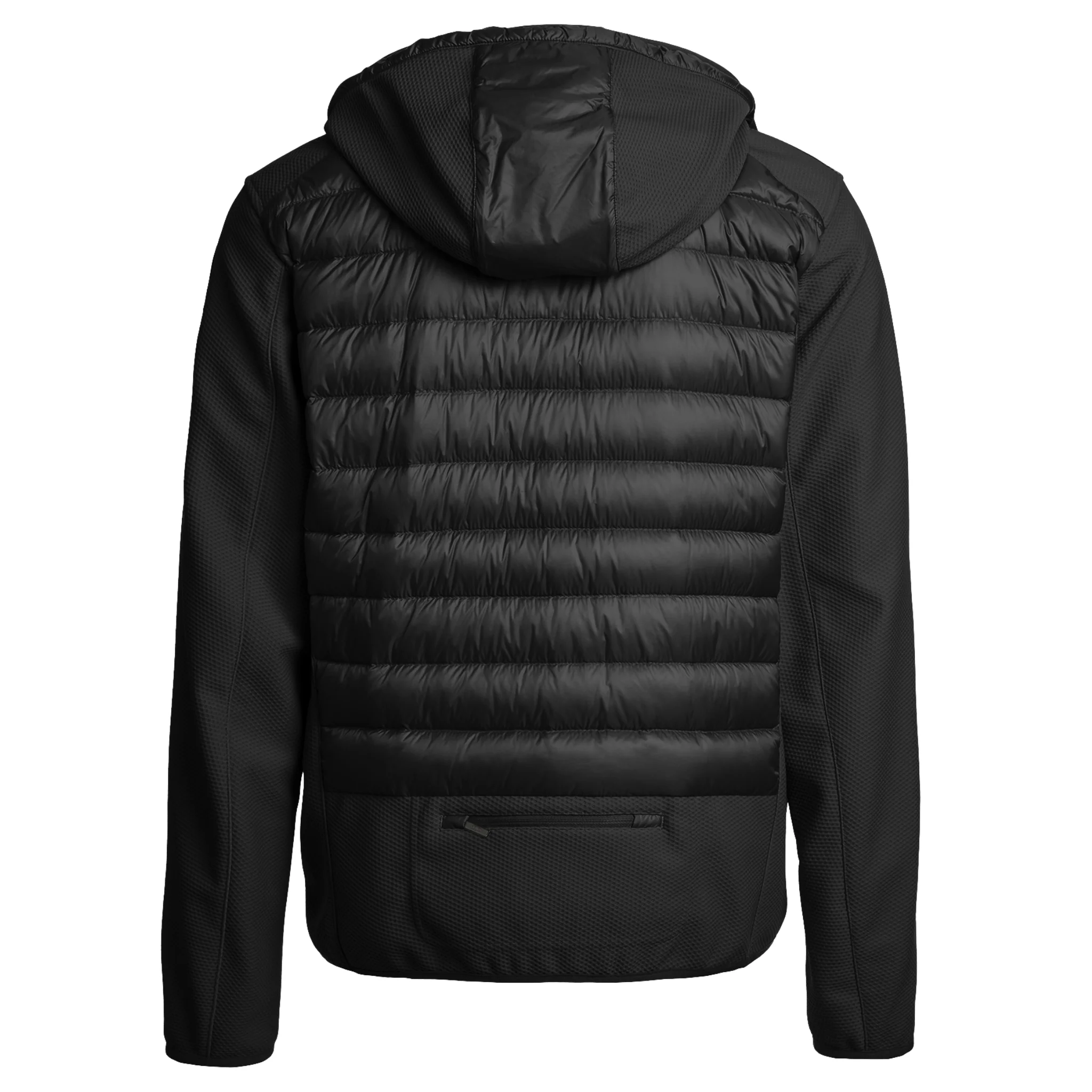 Mens Parajumpers Black Nolan Hybrid Hood Jacket - Image 3