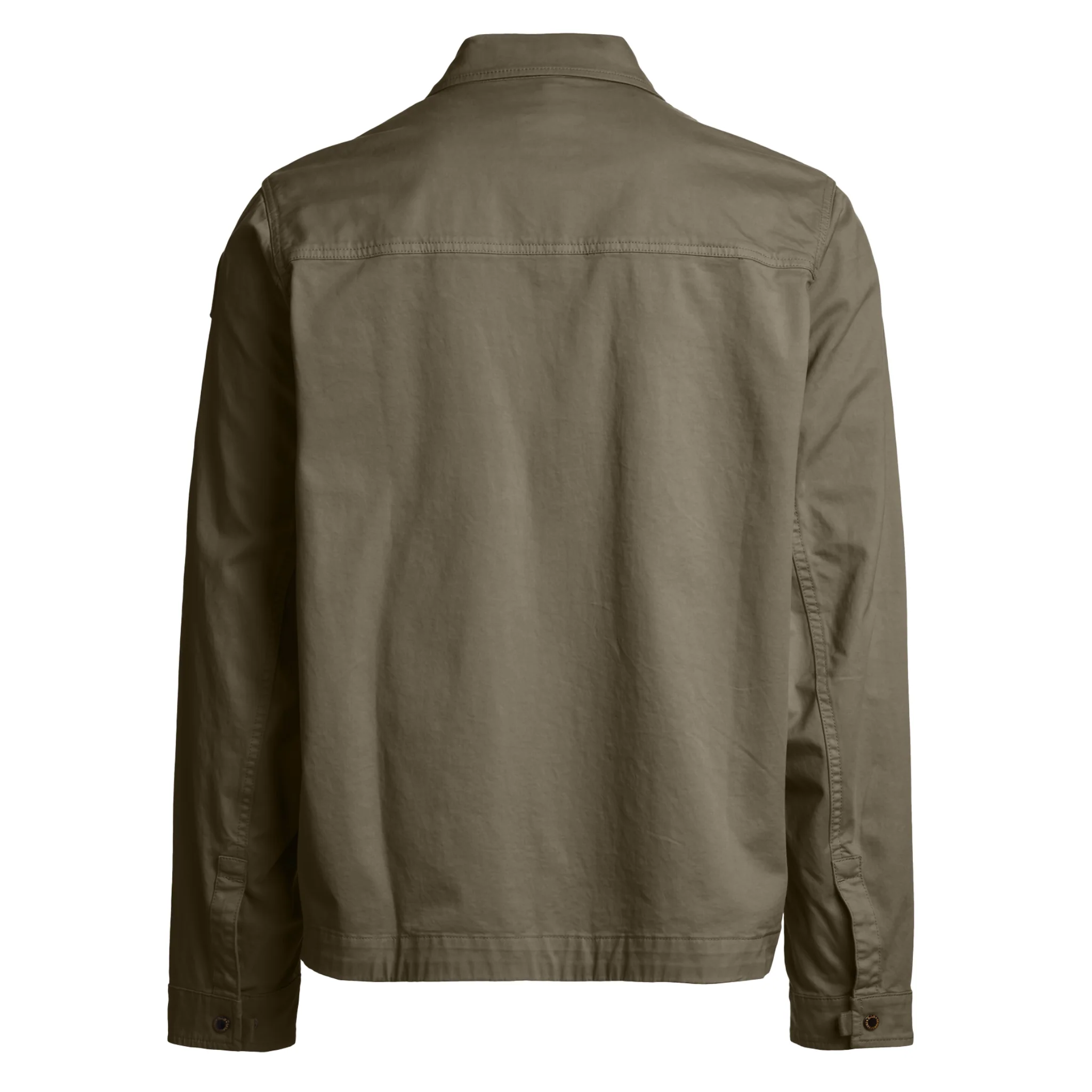 Mens Parajumpers Olive Grey Tel Pocket Overshirt - Image 3