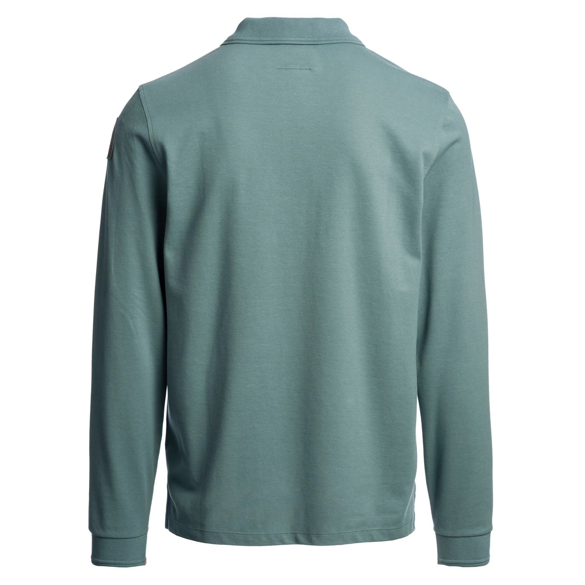 Mens Parajumpers Puritan Grey Oberon L/s Polo Shirt - Image 2