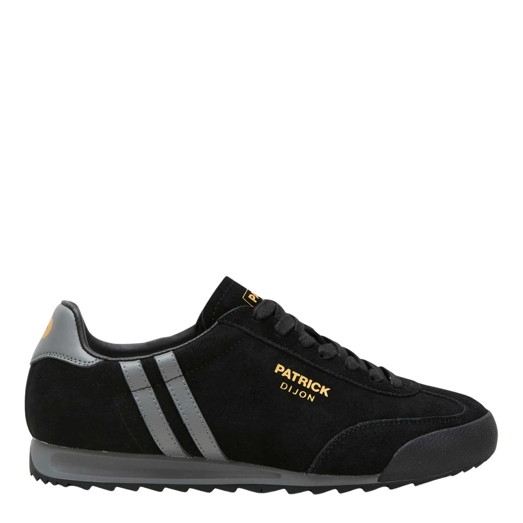 Mens Patrick Black/Charcoal Dijon Trainers - Image 3
