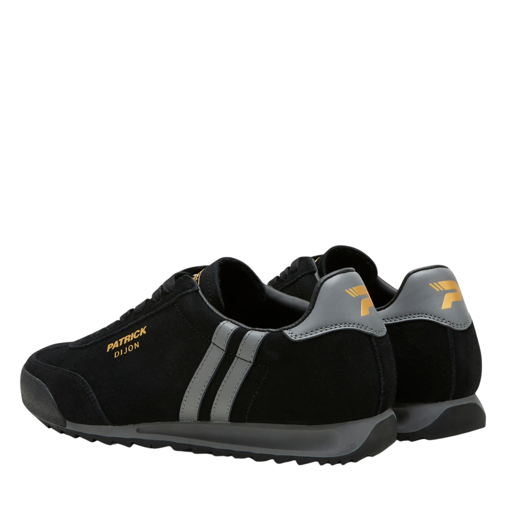 Mens Patrick Black/Charcoal Dijon Trainers - Image 4