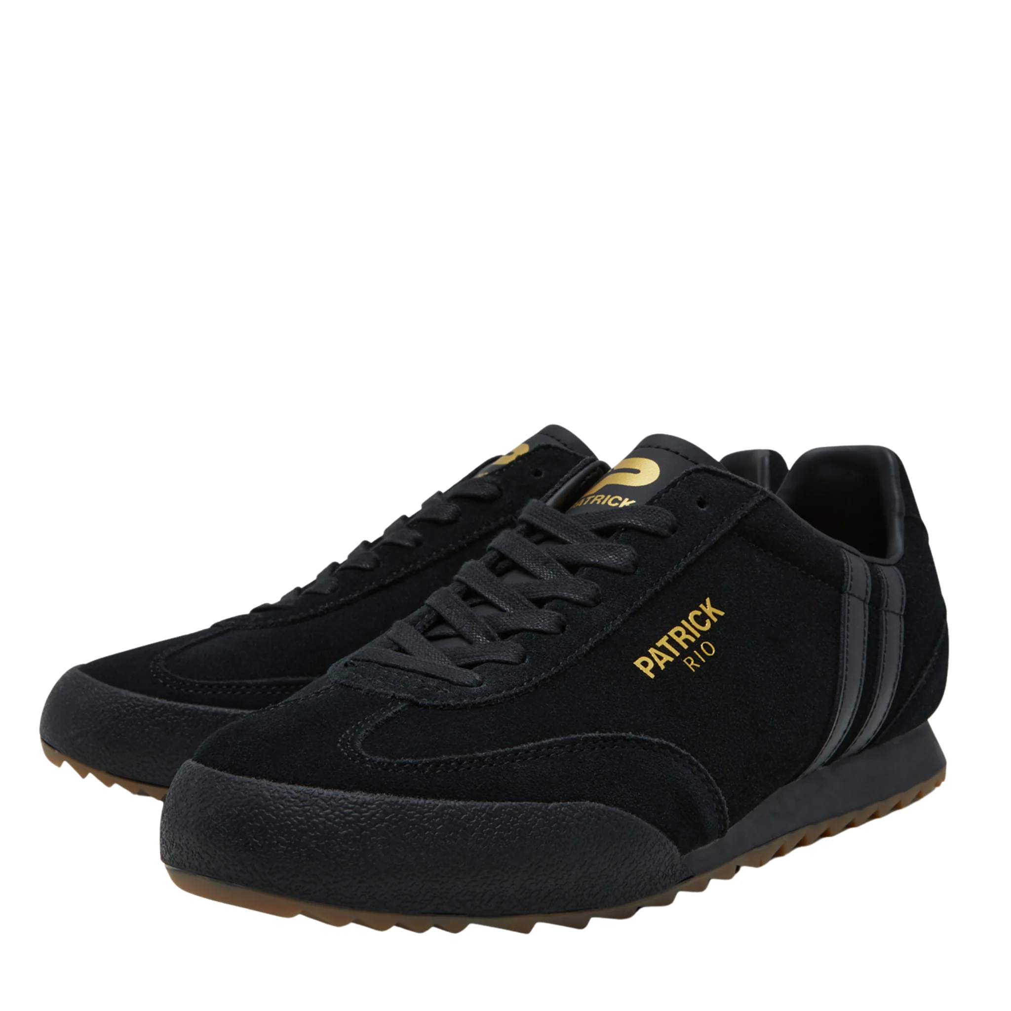 Mens Patrick Black Mono Rio Trainers - Image 2
