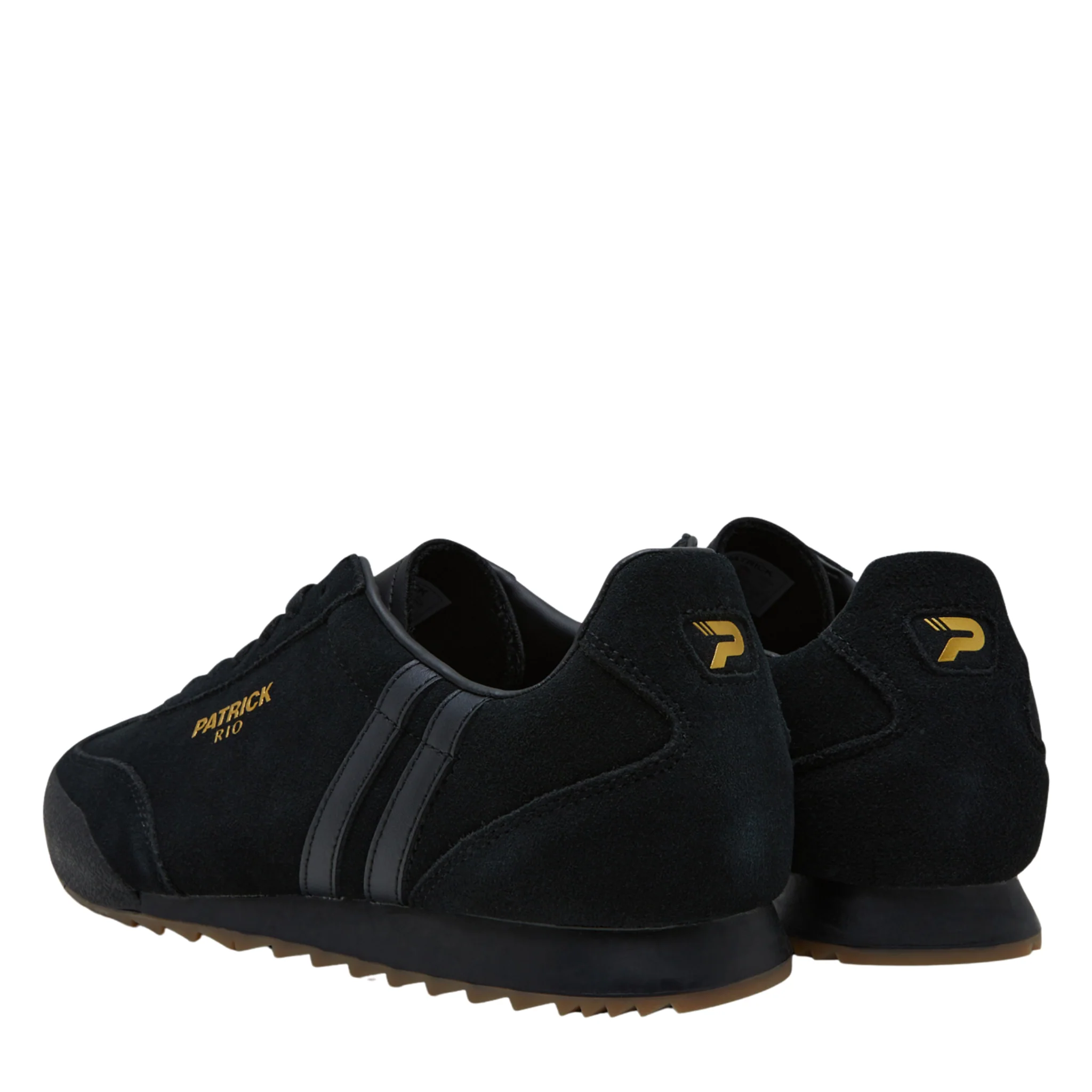 Mens Patrick Black Mono Rio Trainers - Image 4