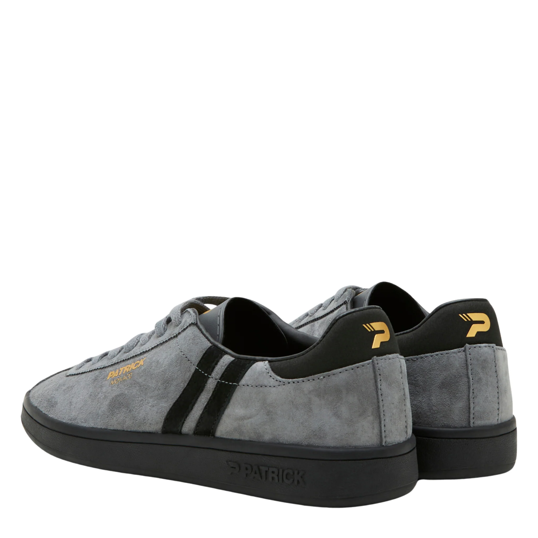 Mens Patrick Charcoal/Black Monaco Trainers - Image 4