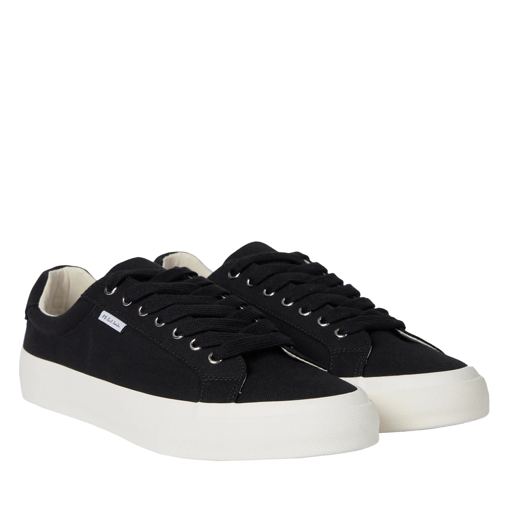 Mens Paul Smith Black Amos Canvas Trainers - Image 2