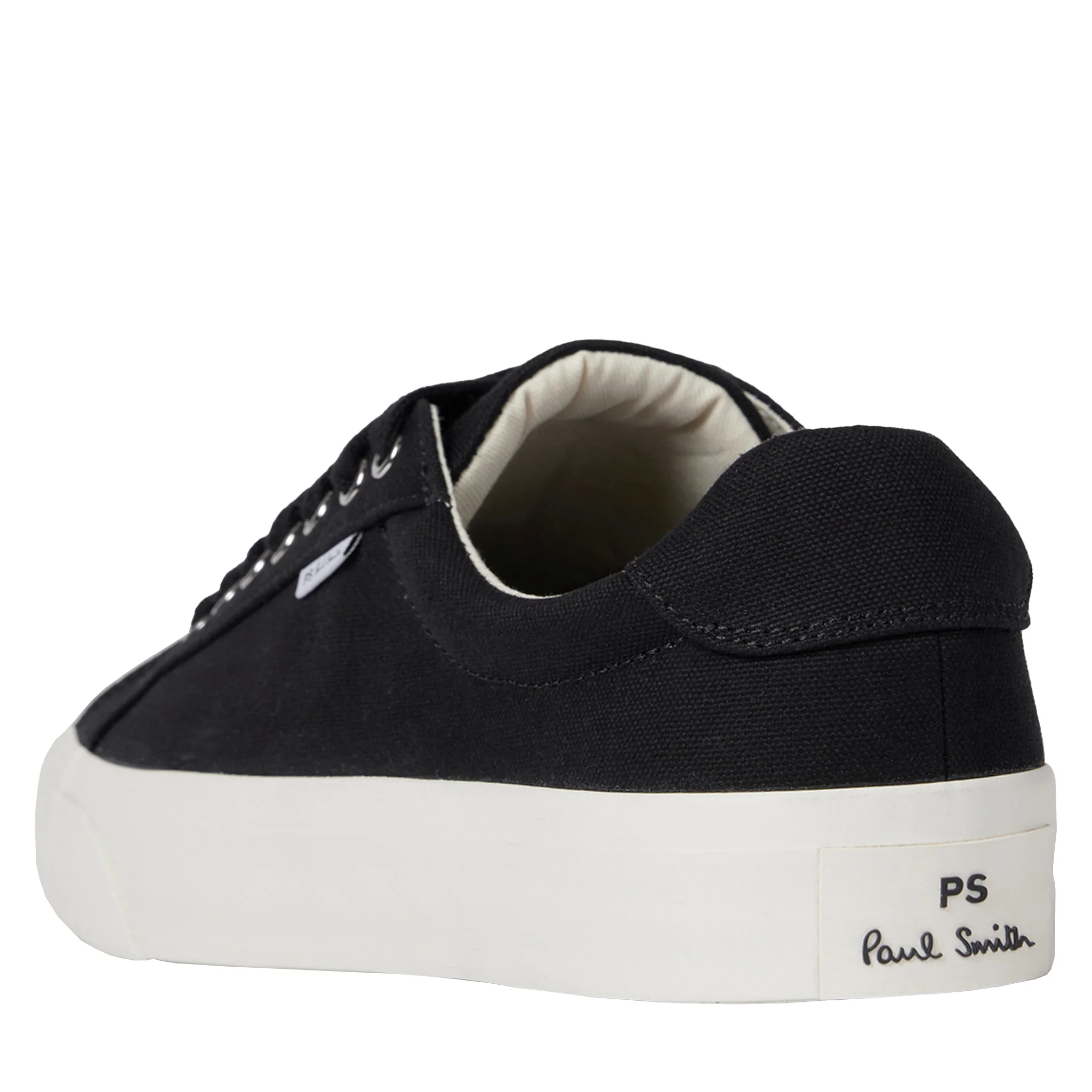 Mens Paul Smith Black Amos Canvas Trainers - Image 5