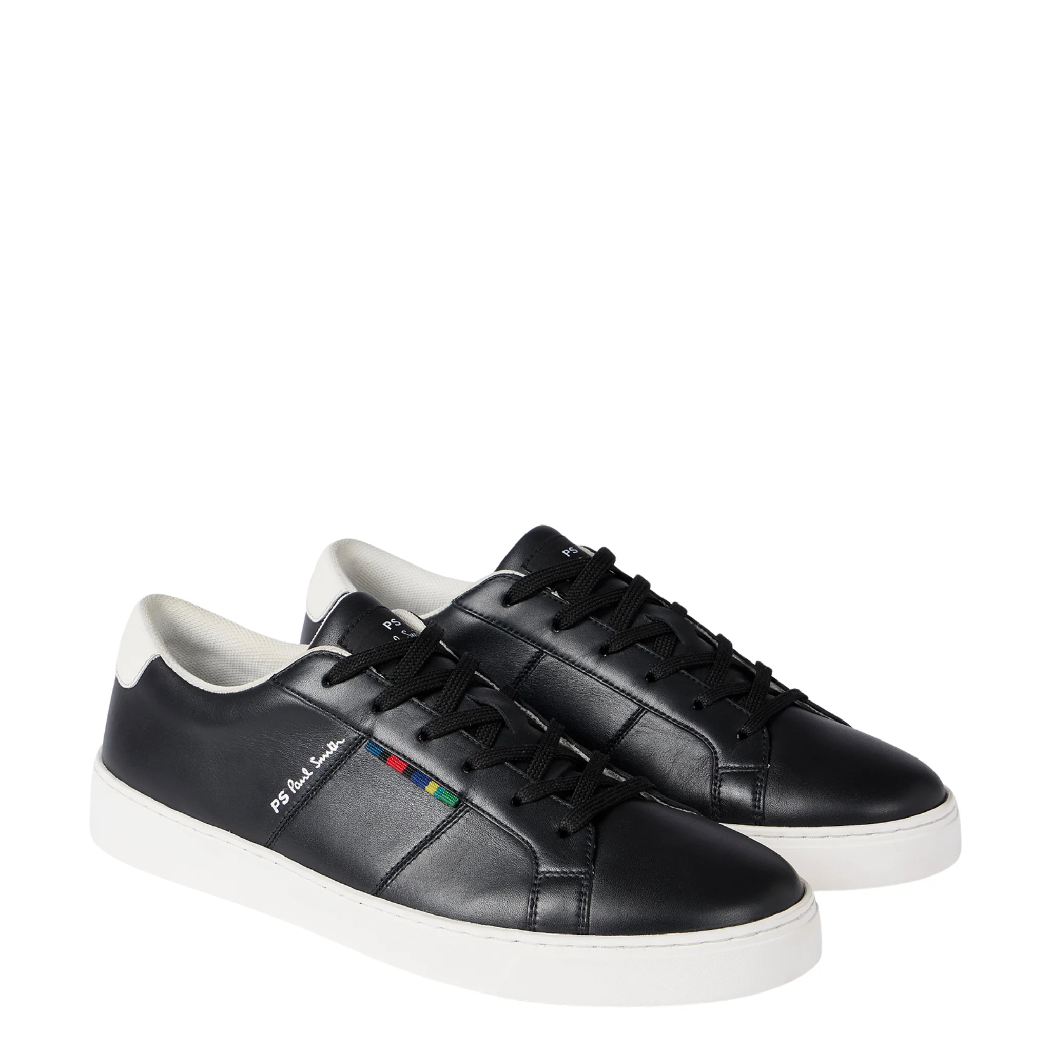 Mens Paul Smith Black Beech Leather Trainers - Image 2